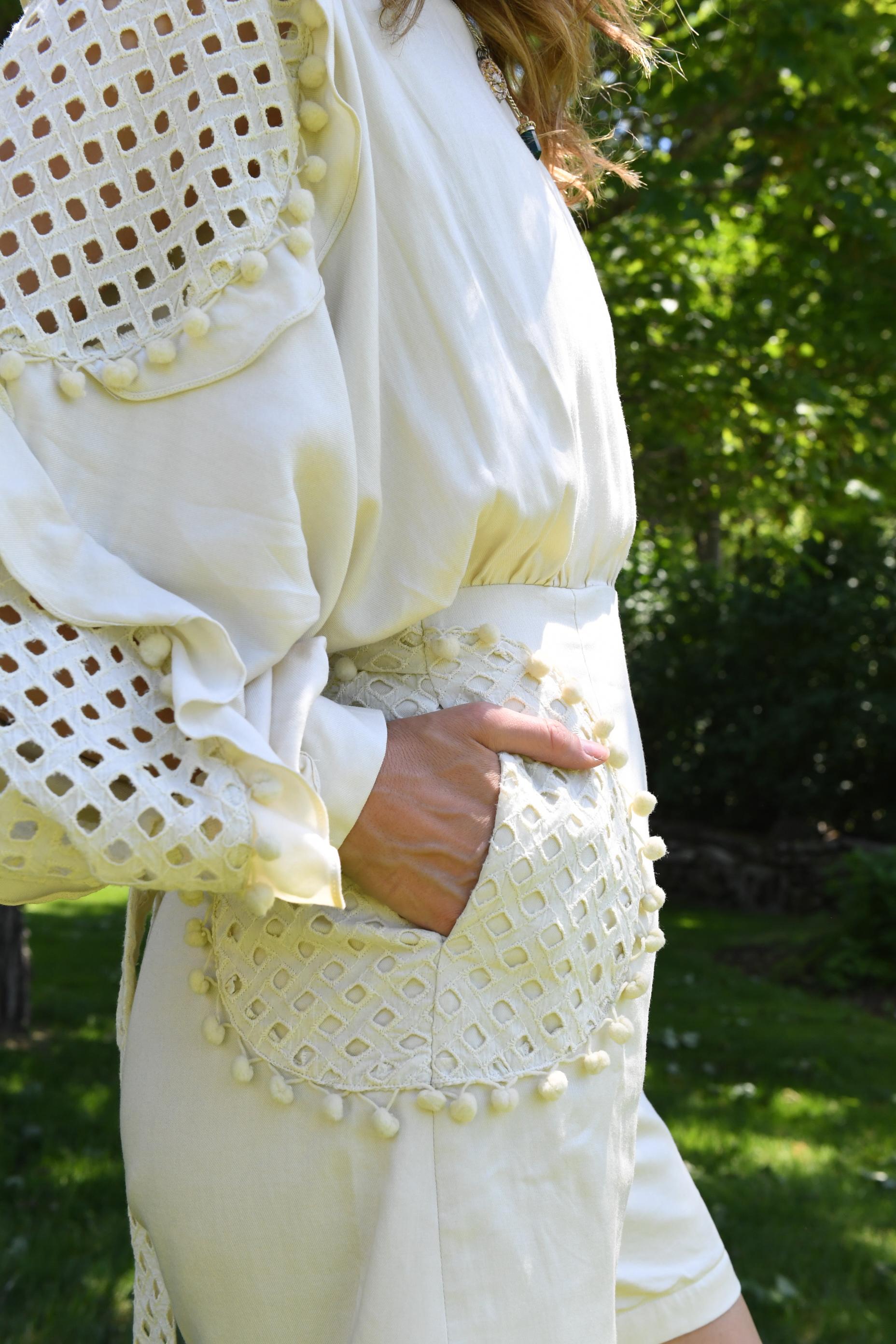 Sea Salt Schiffli Romper