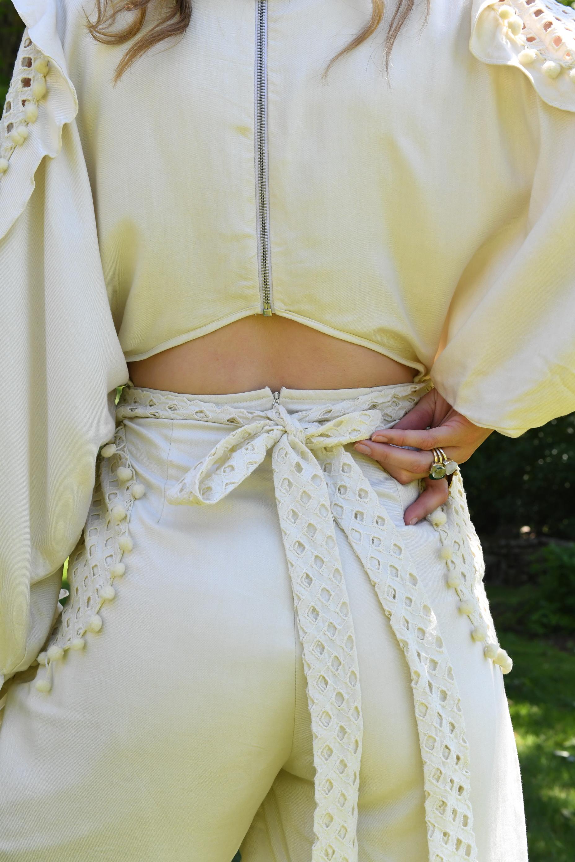 Sea Salt Schiffli Romper