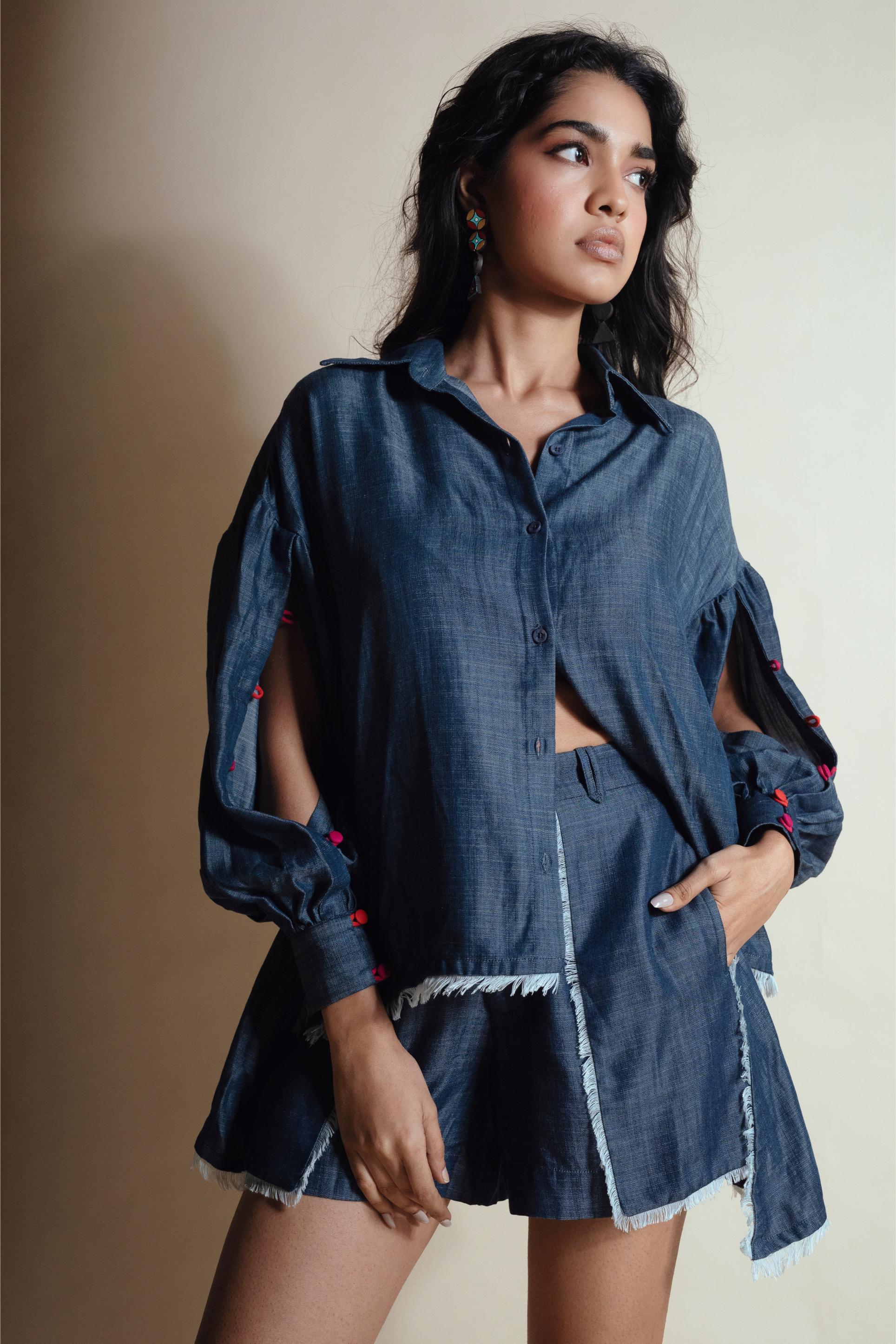 HEART STRINGED TENCEL SHORTS