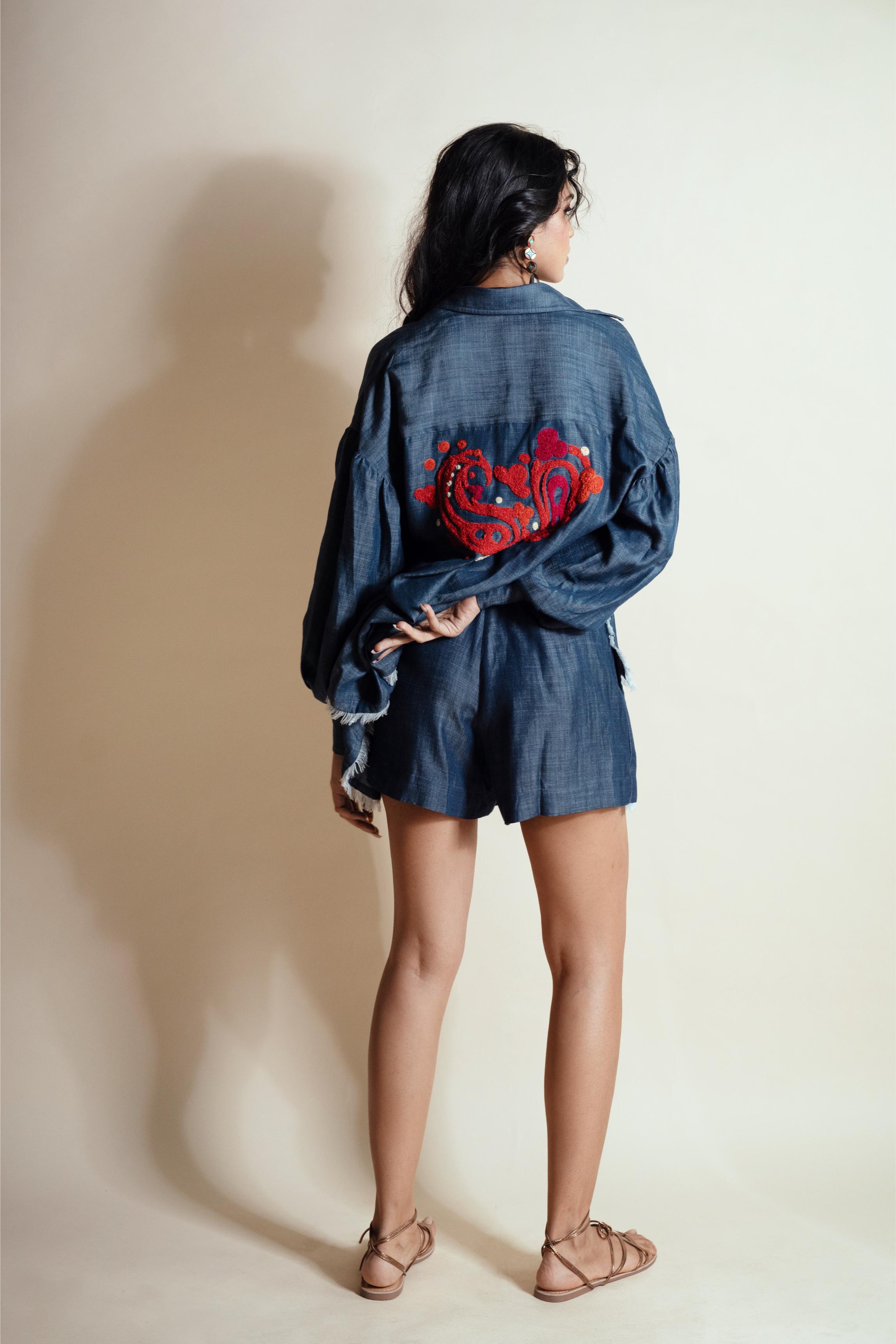 HEART STRINGED TENCEL SHORTS