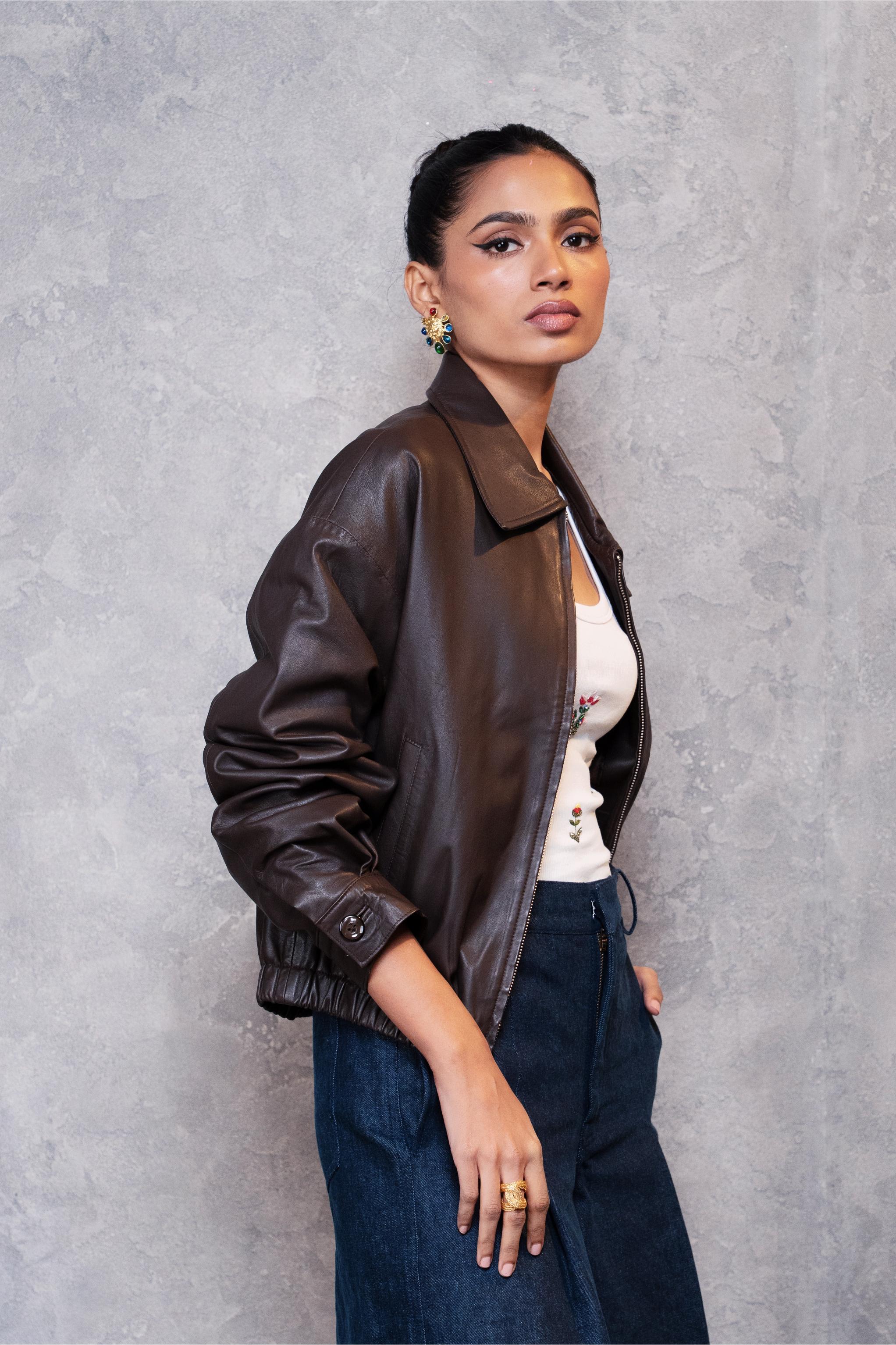 Maati Cropped Bomber Jacket