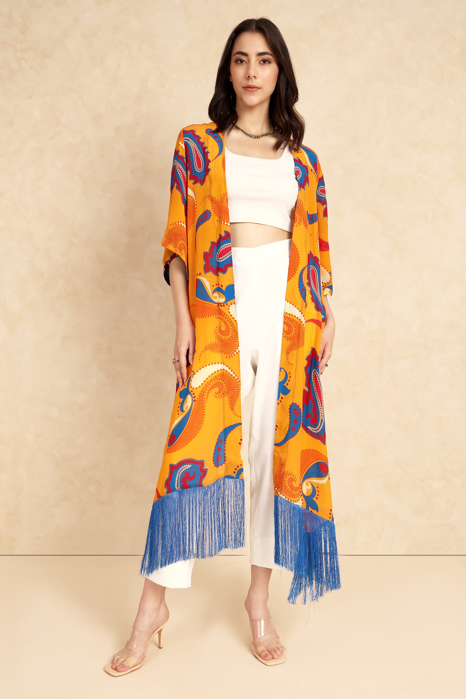 MANGO FRINGE DUSTER