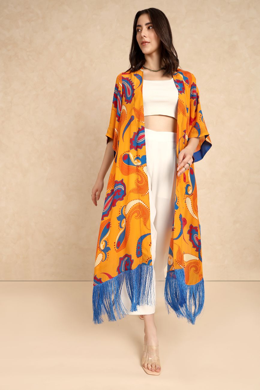 MANGO FRINGE DUSTER