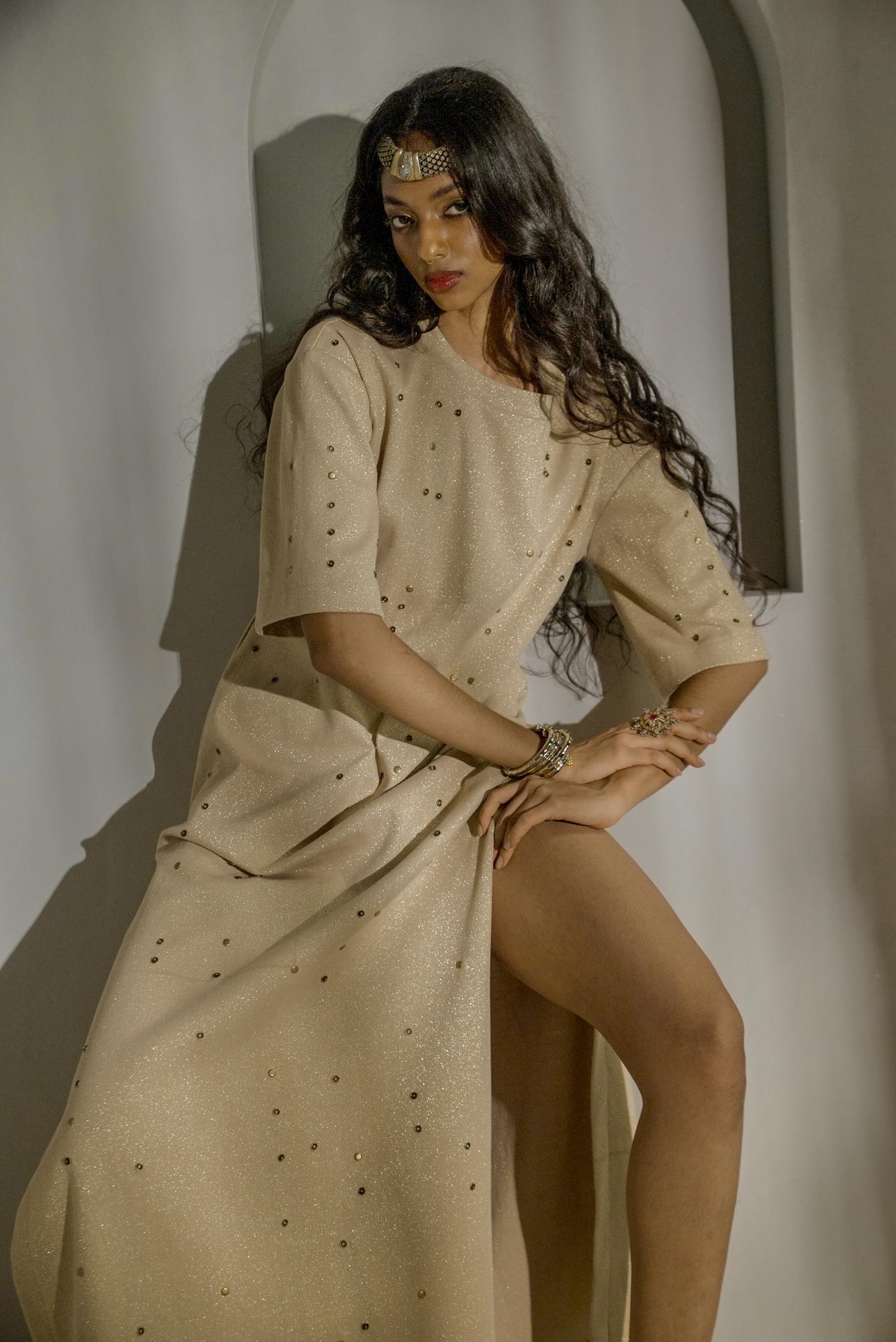 GOLD TIC TAC TEE DRESS