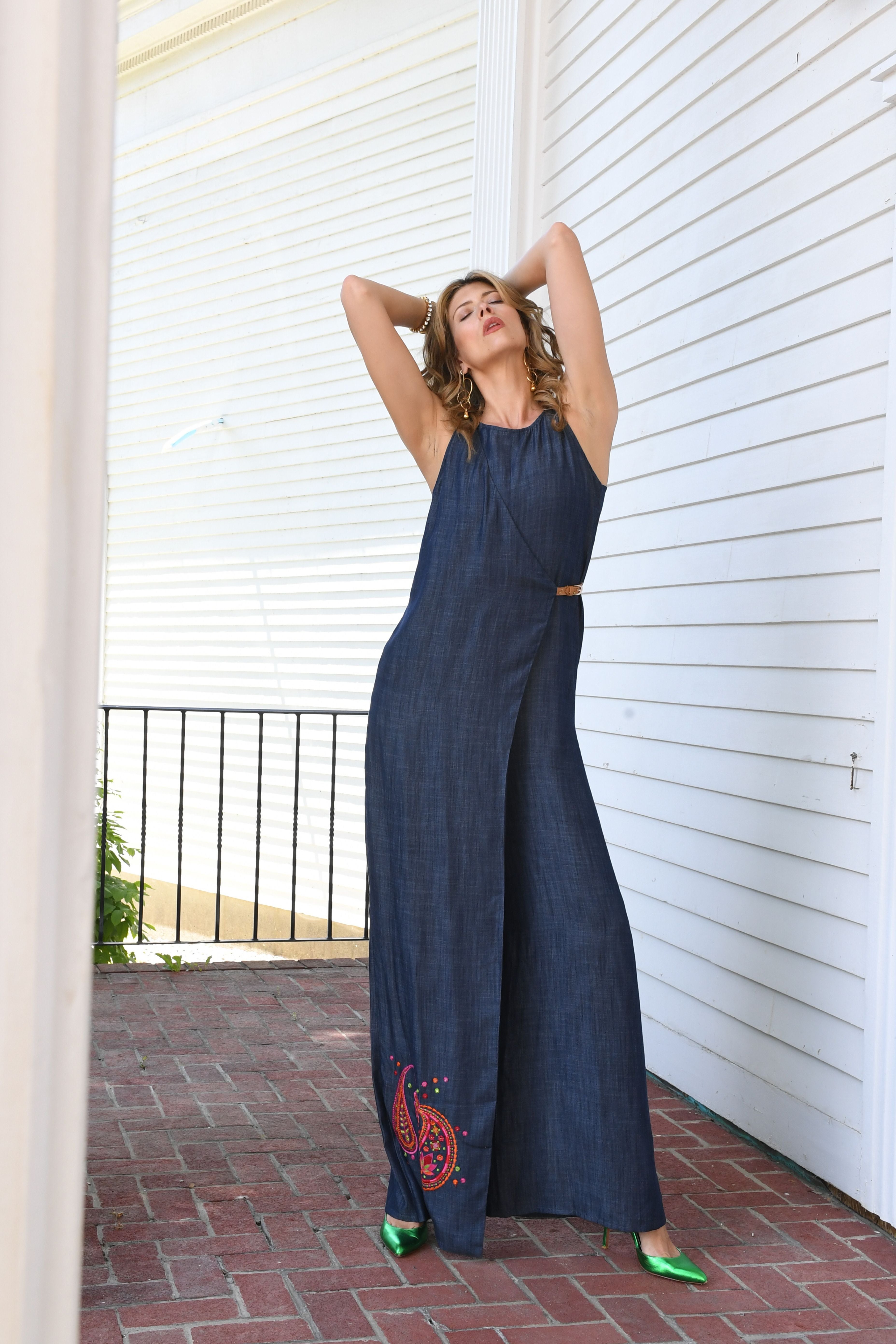 Denim Incut Jumpsuit
