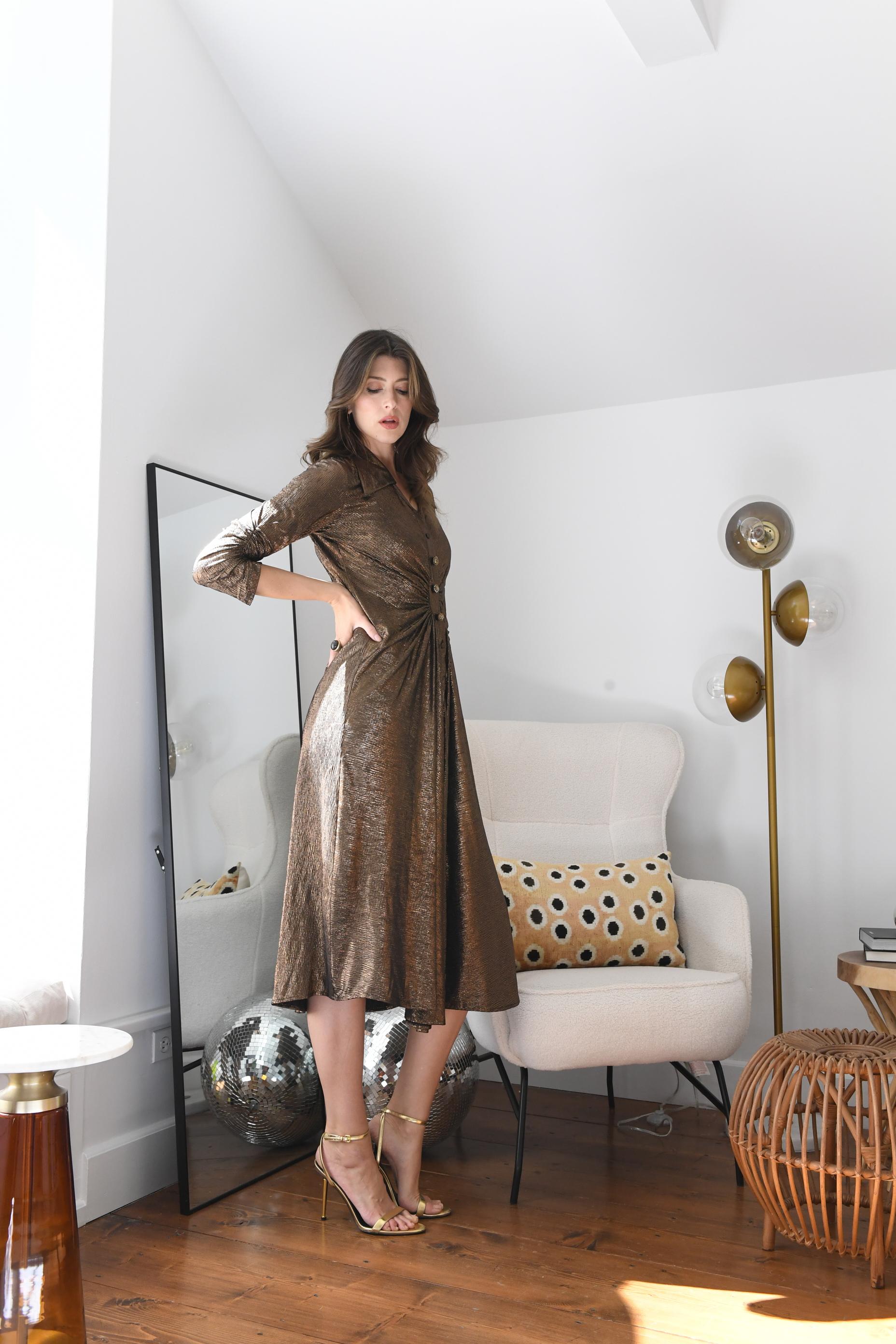 Copper Cinched Dresses