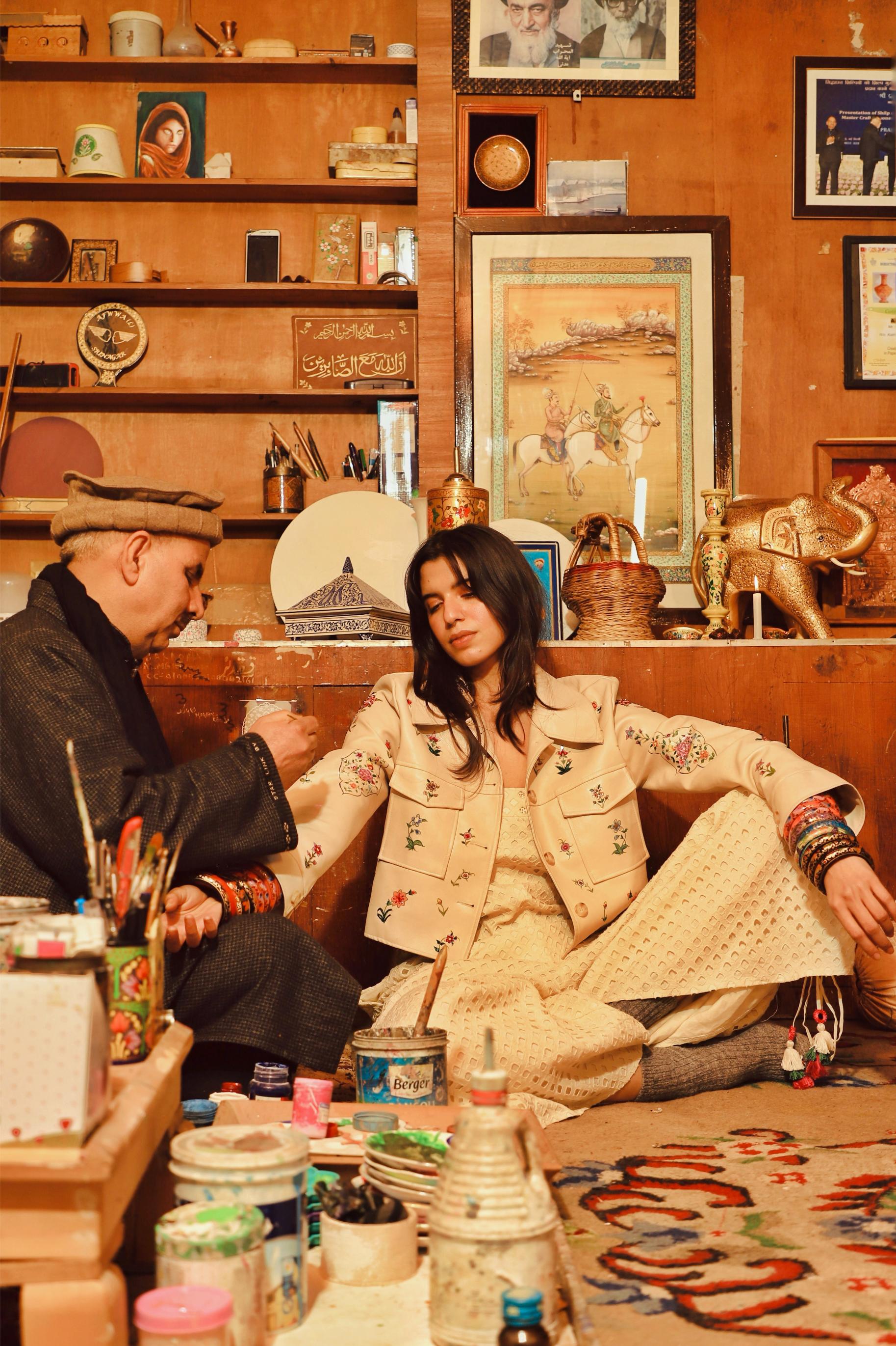 WANDEH GUL-E-VILAYAT LEATHER JACKET