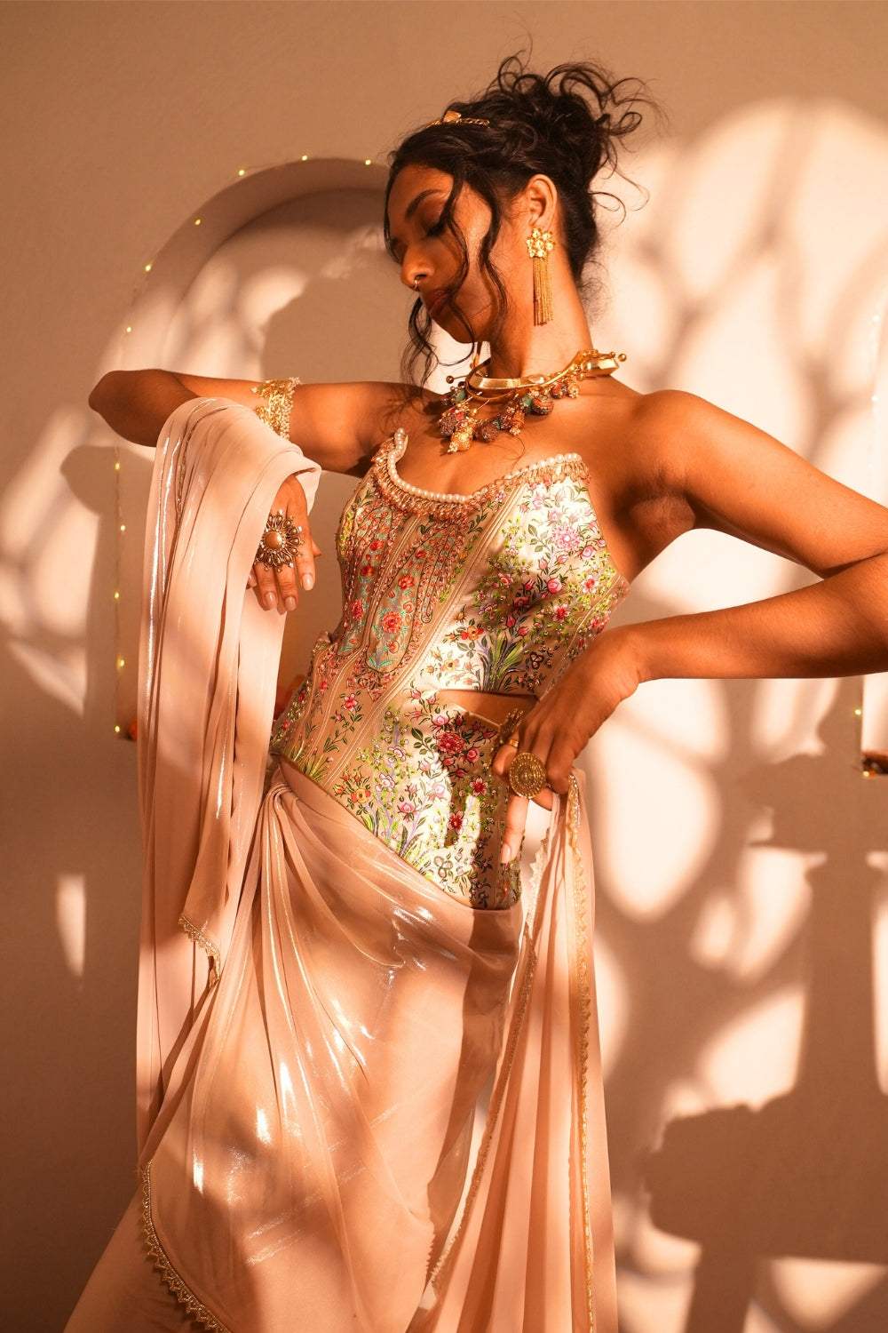 GUL-E-NAKSHBAND LEATHER CORSET