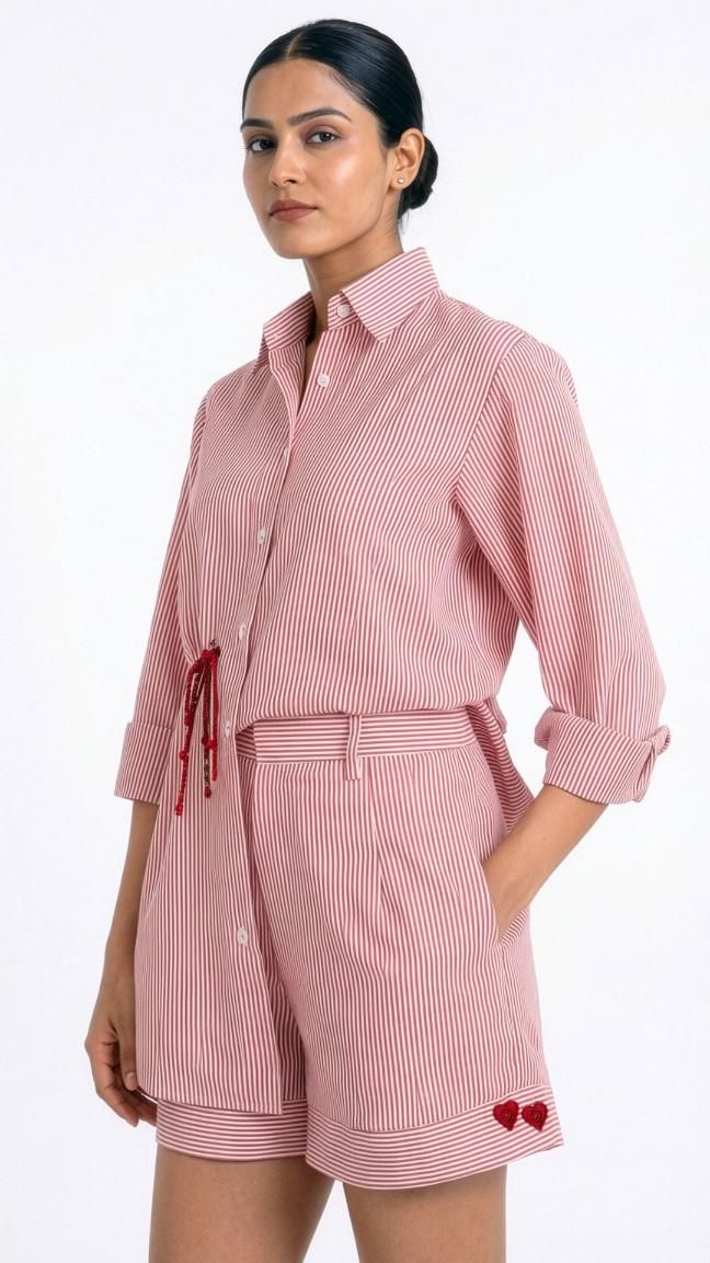 Pinned Crush Red Stripe Shirt