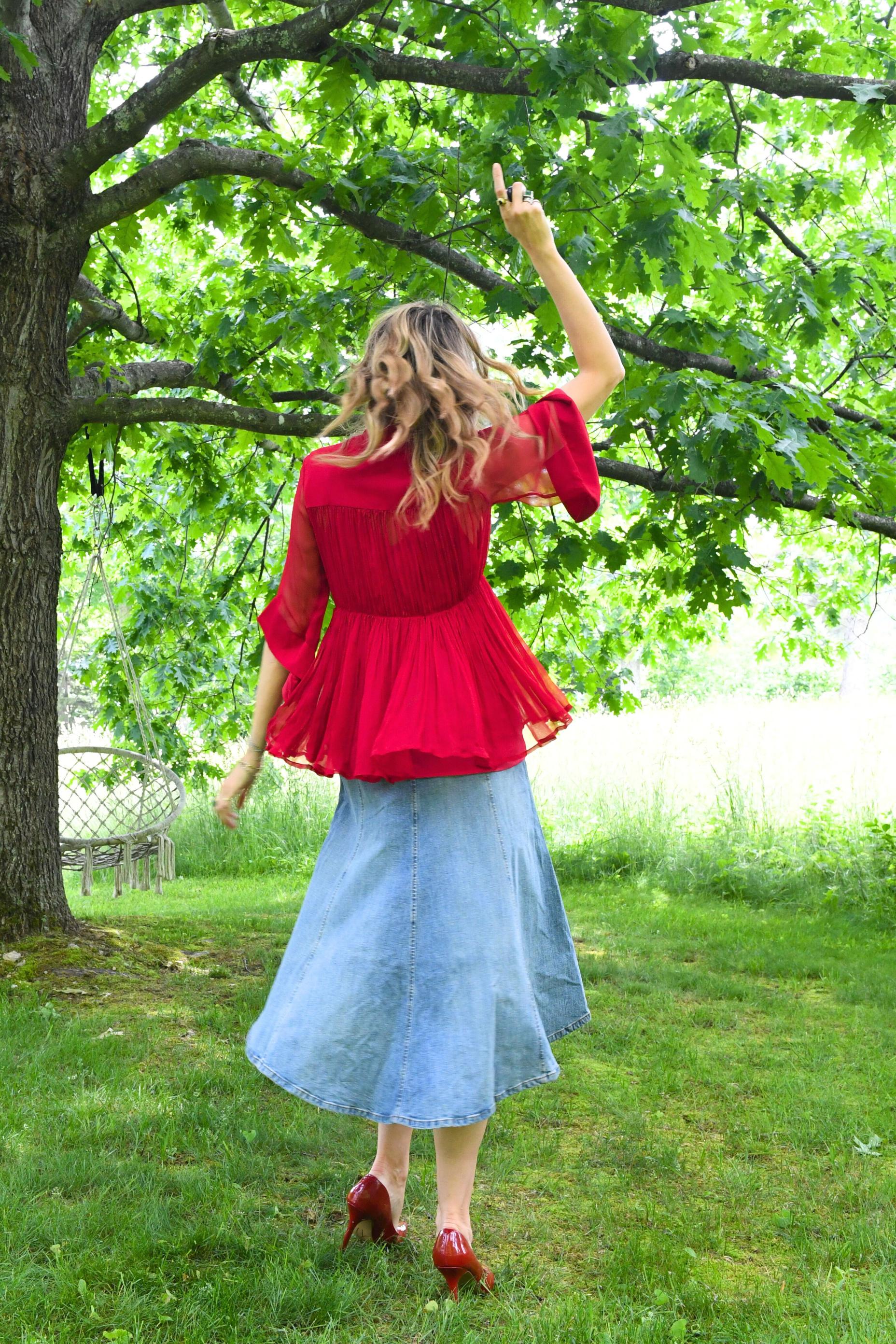 Berry Red Layered Shirt