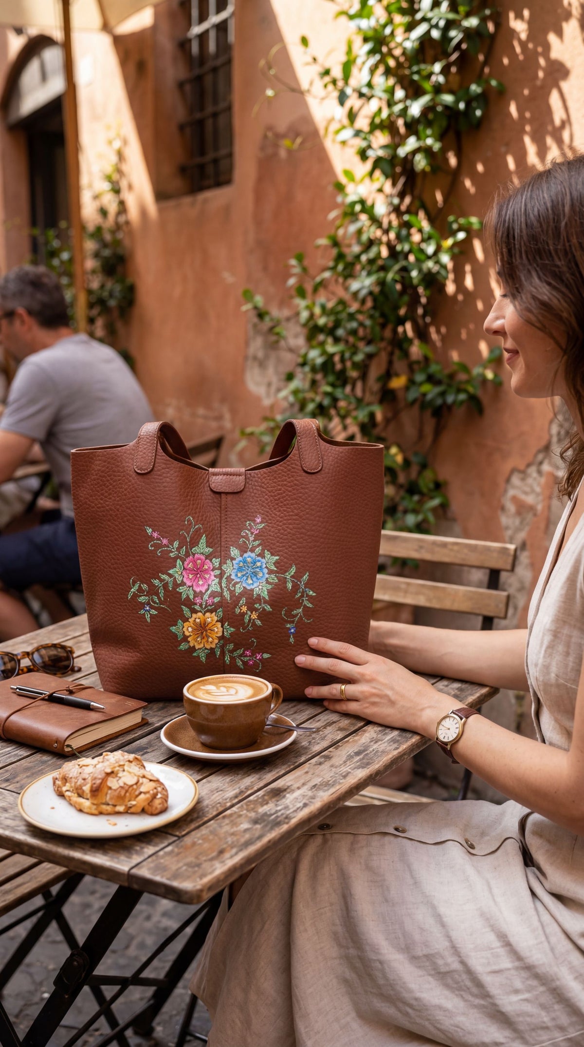 Red Heritage Floral Tote