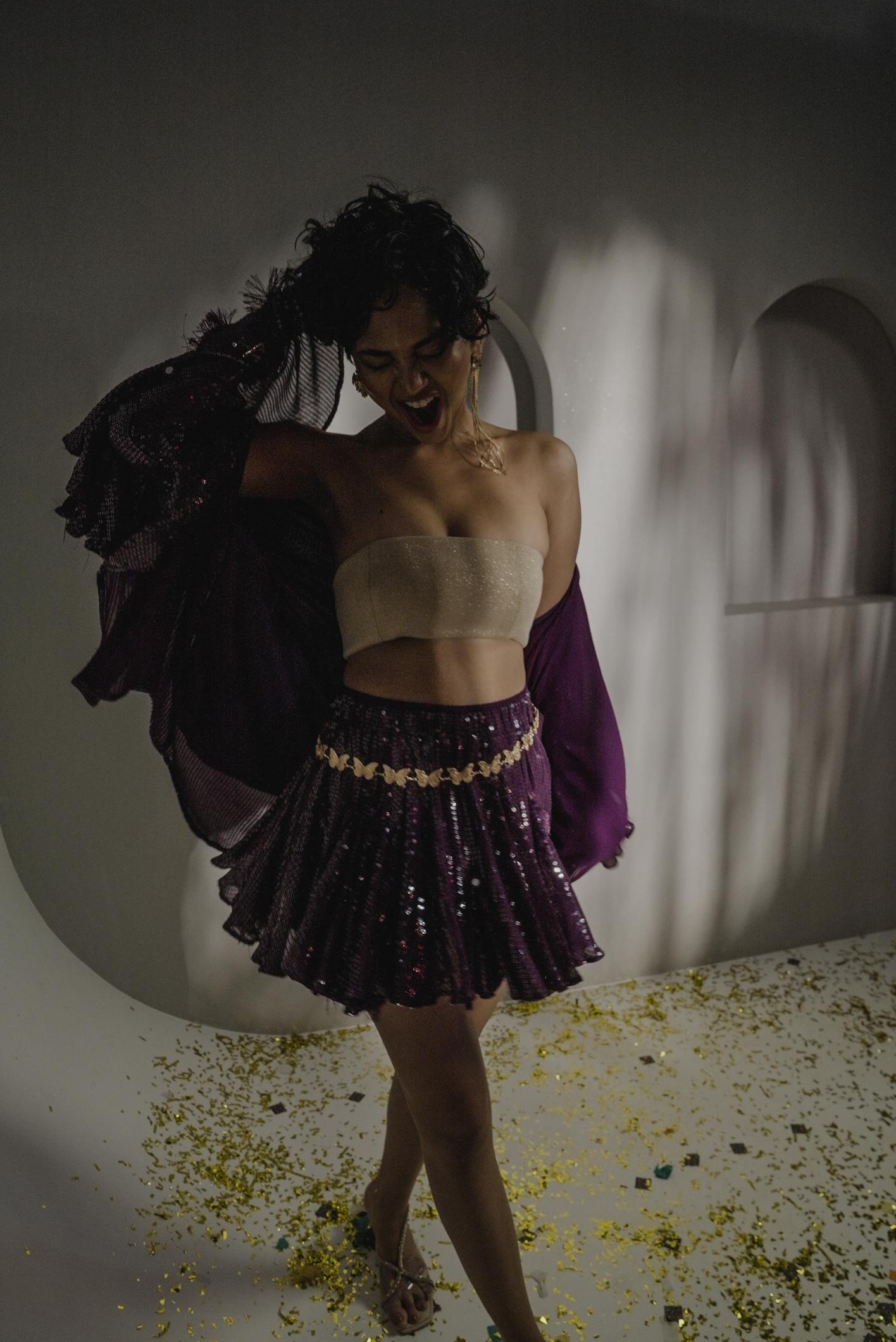 Amethyst Sequin Skorts