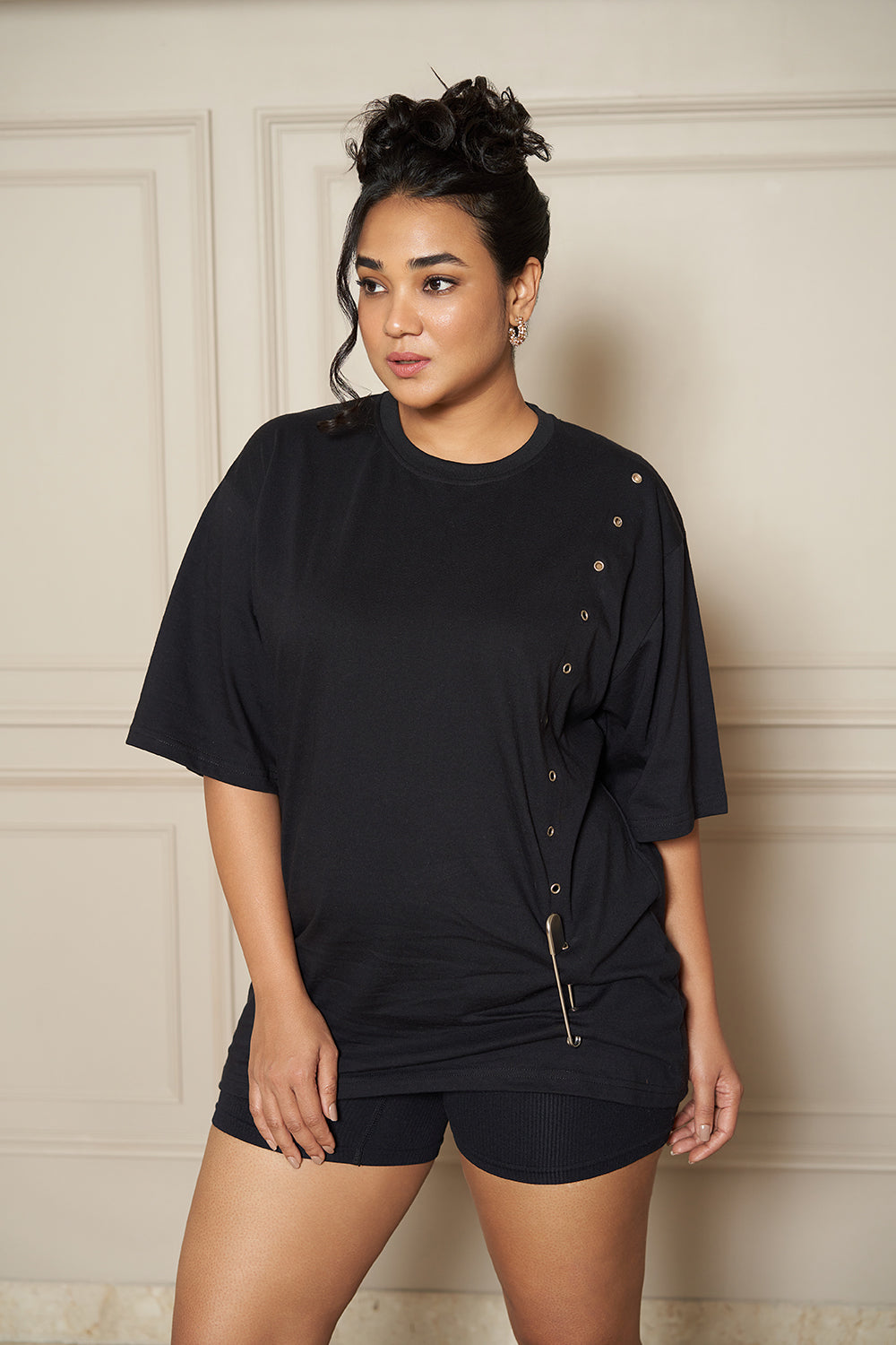 Black Safety Pin Tee