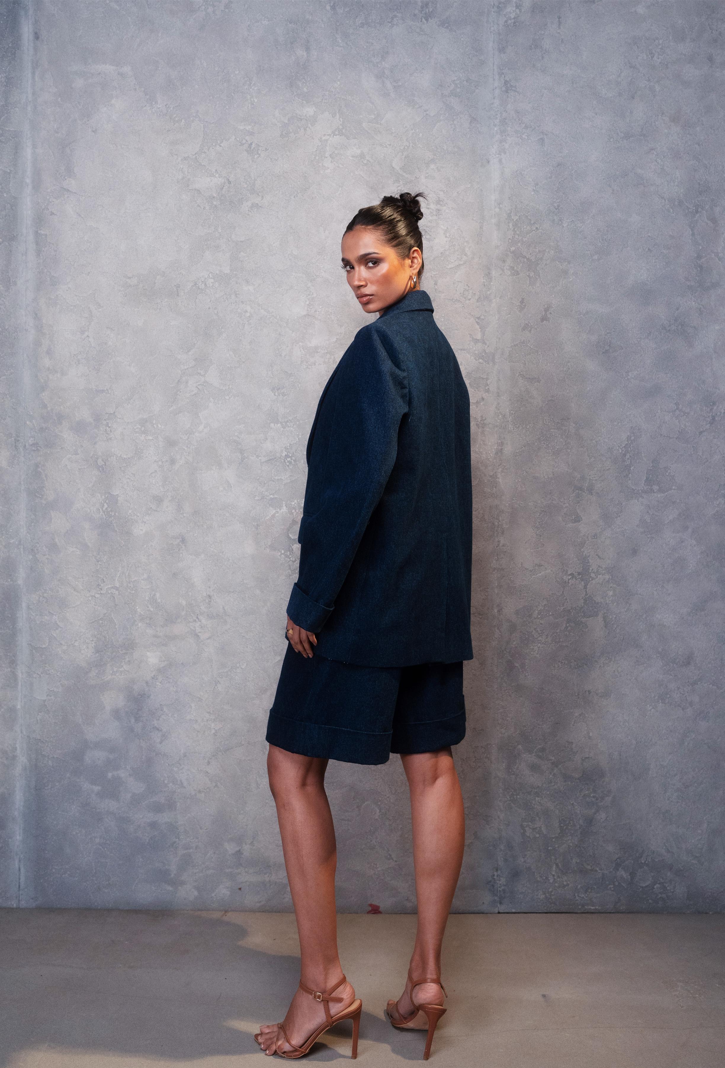 Neel Oversized Denim Blazer