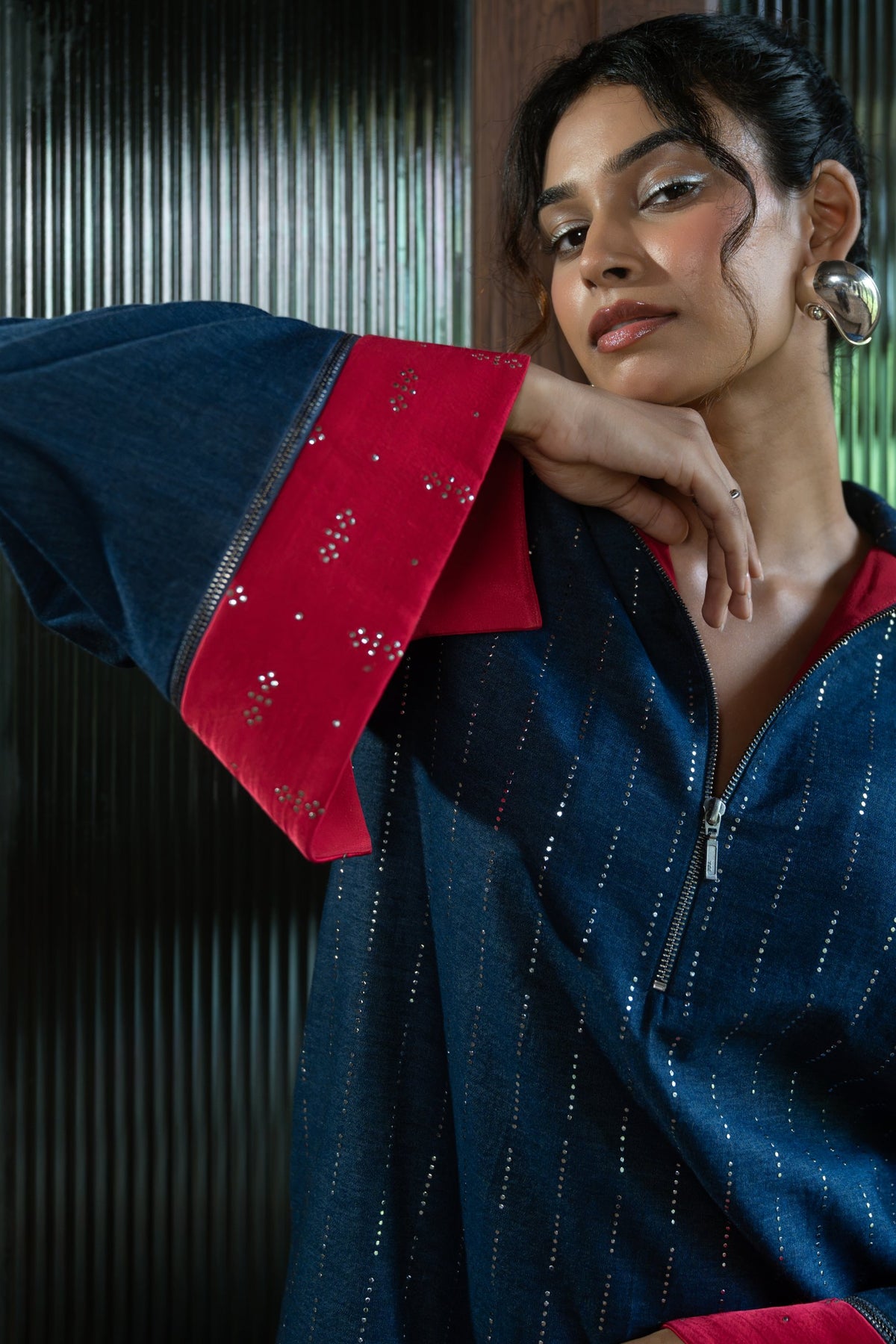 INDIGO STARDUST SHIRT DRESS