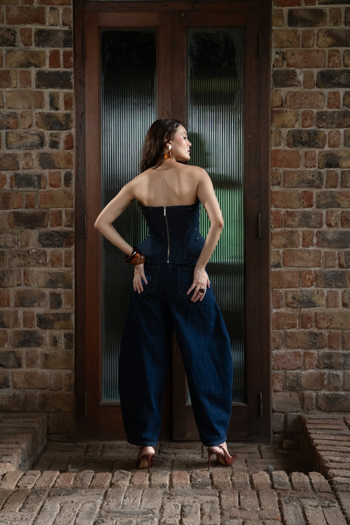 NEEL JASHN EMBROIDERED PATCHWORK CORSET
