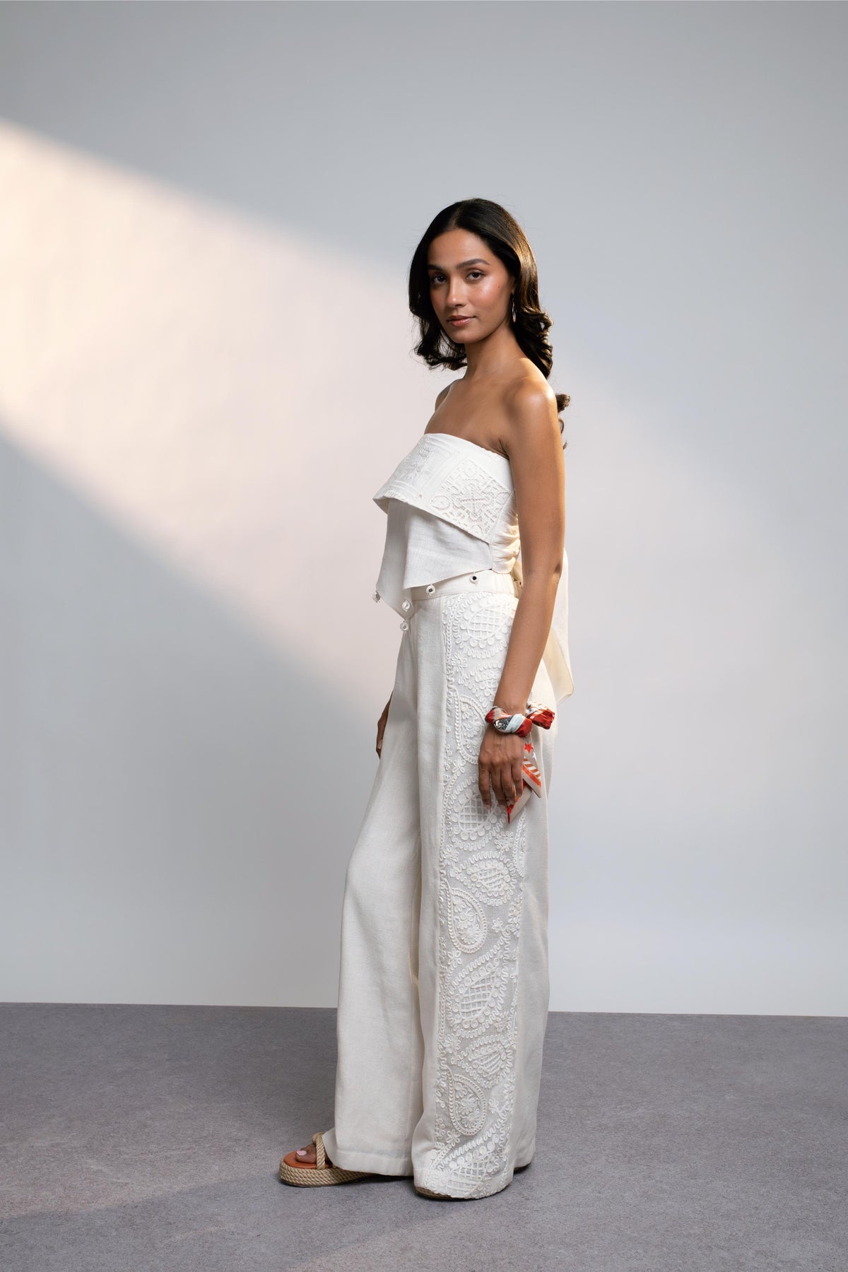 Summer Ivory Paisley Pants