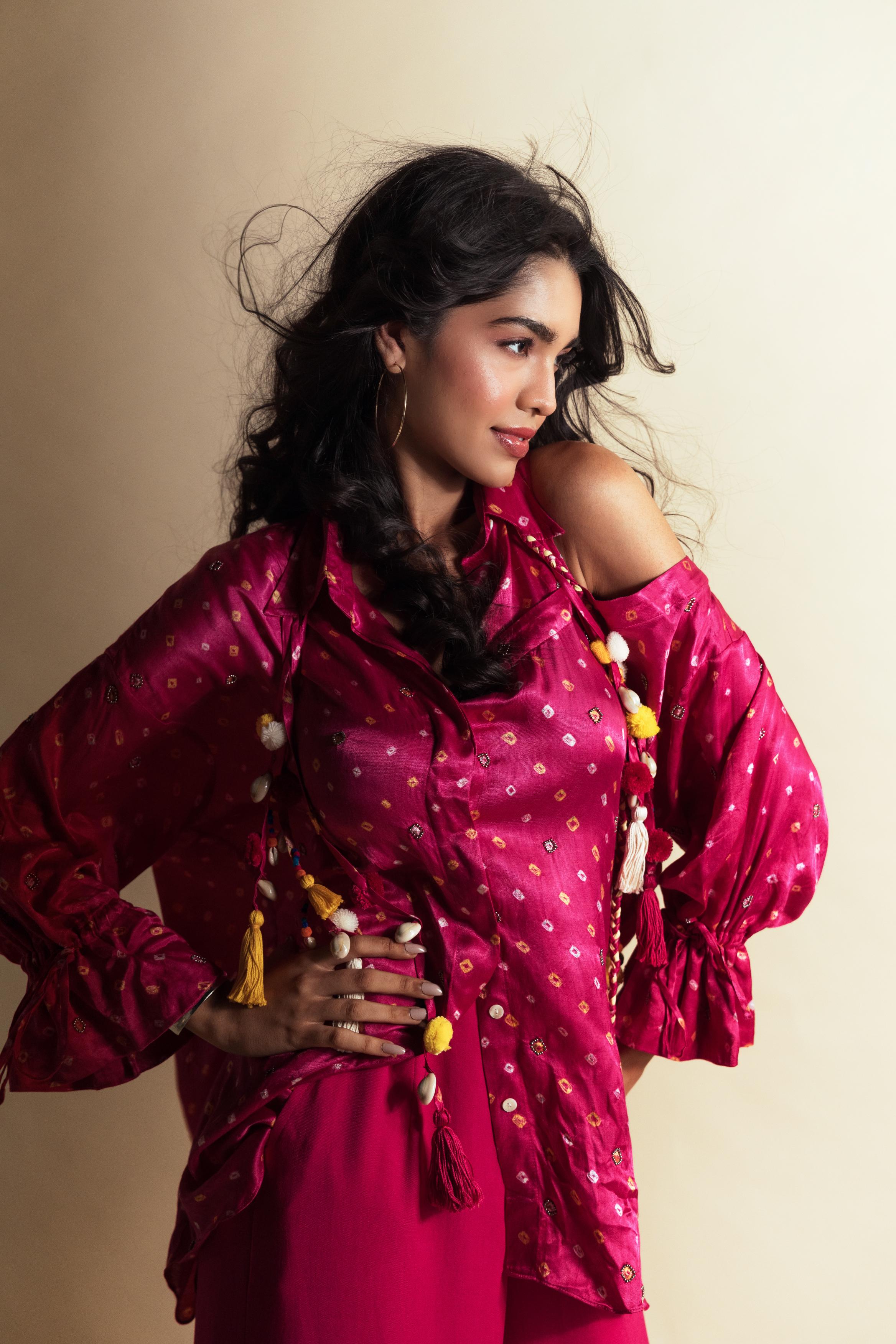 PEEK-A-PINK BANDHINI SHIRT