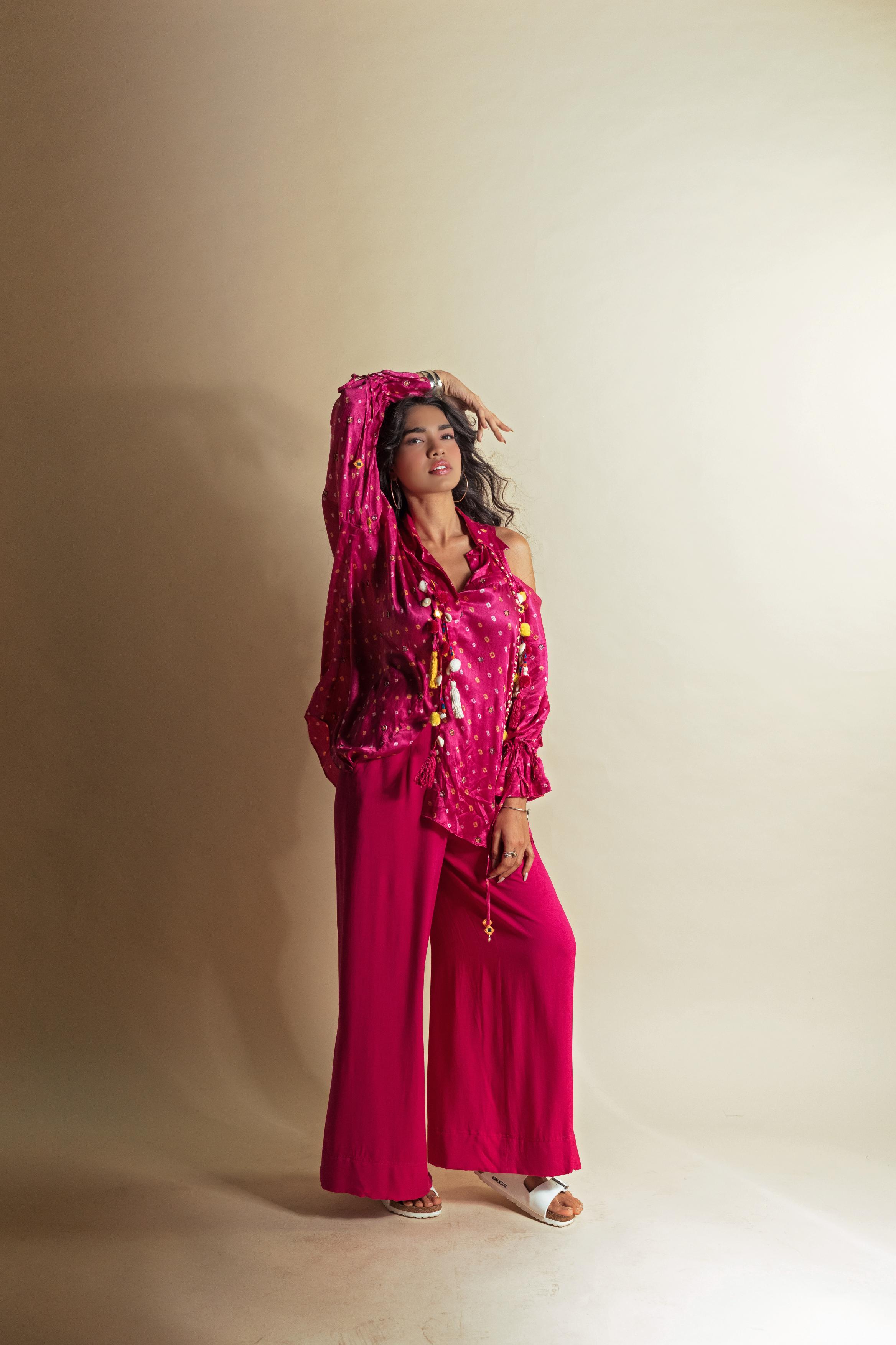 PEEK-A-PINK BANDHINI SHIRT