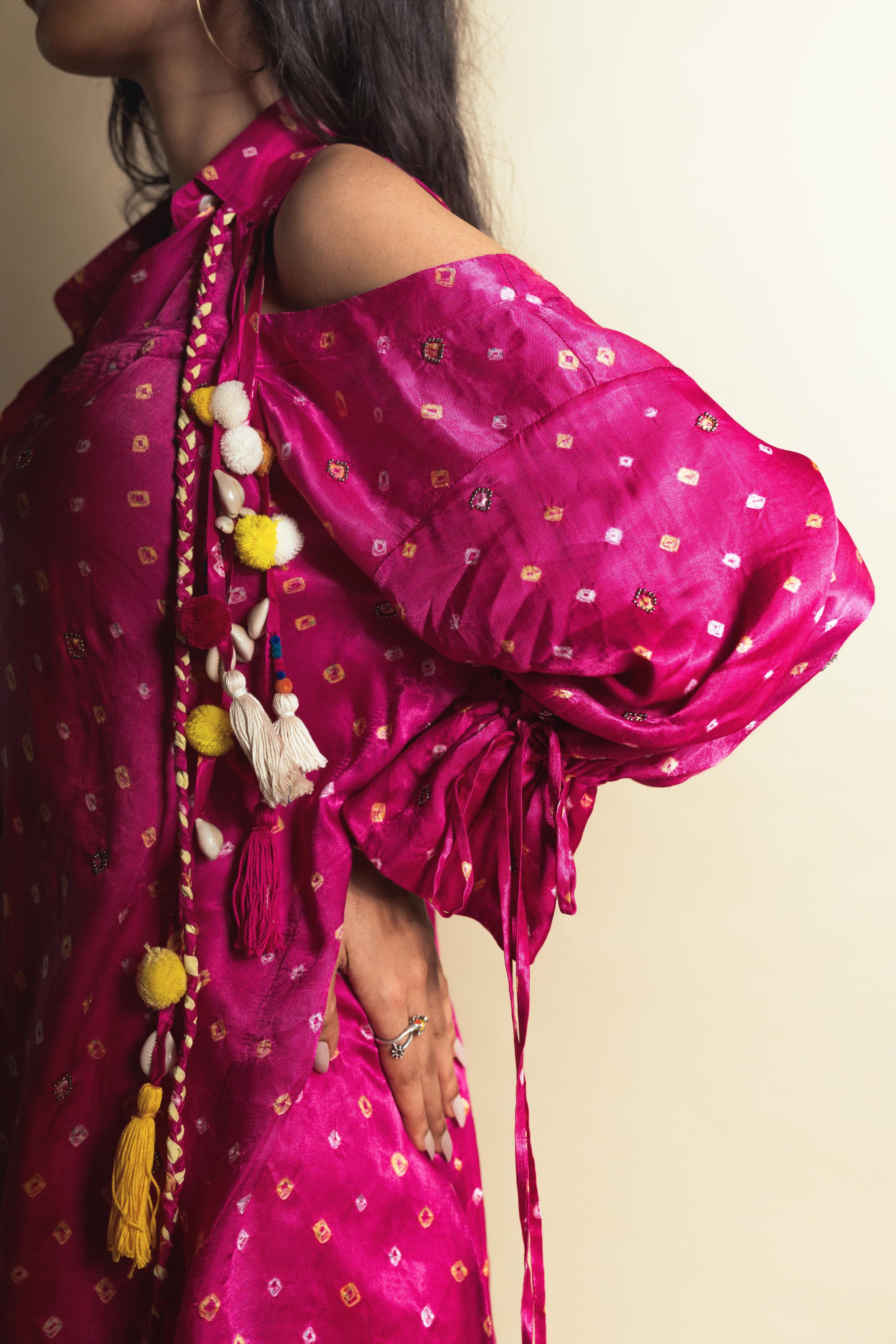 PEEK-A-PINK BANDHINI SHIRT