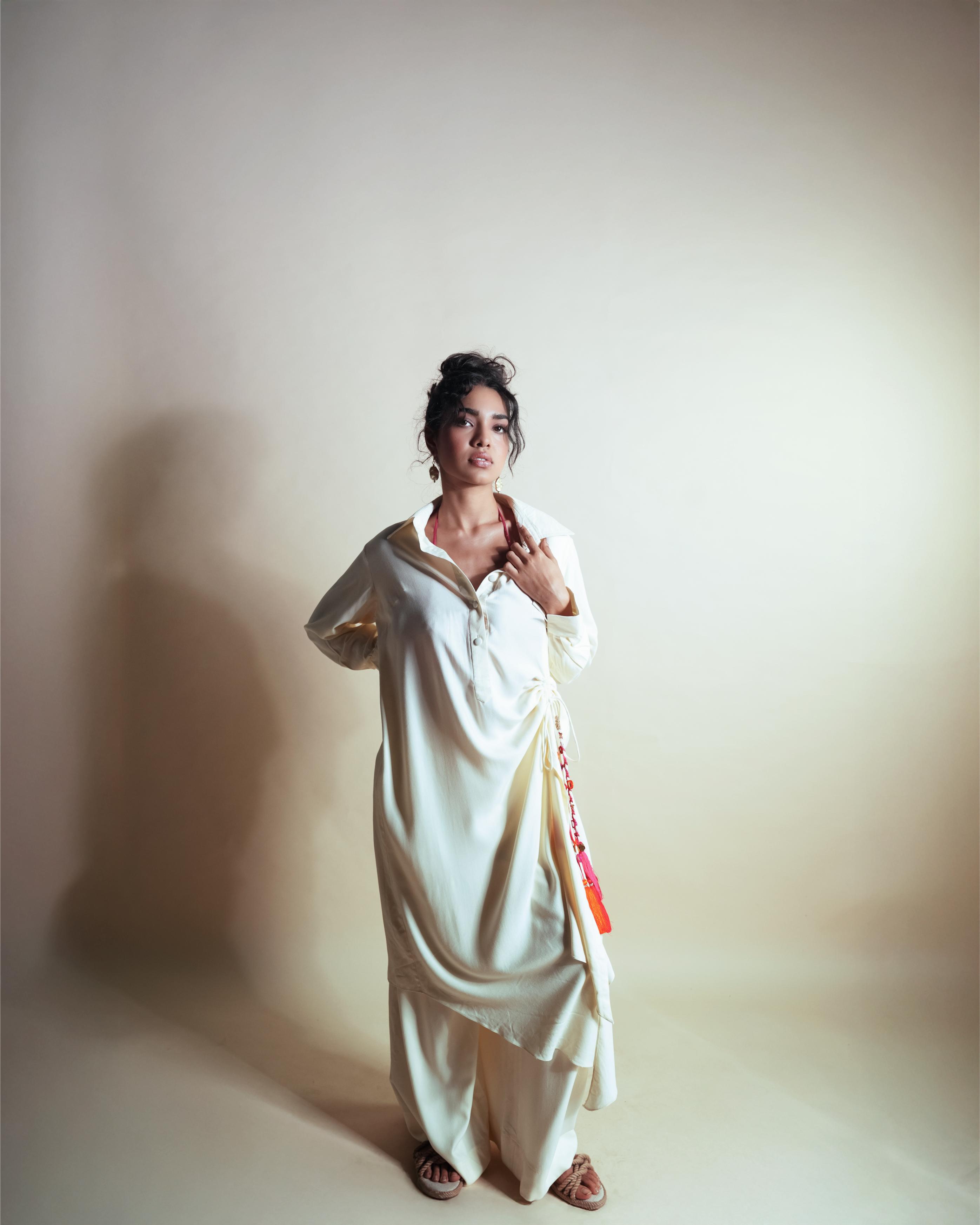 SEA-SALT LONG SHIRT DRESS