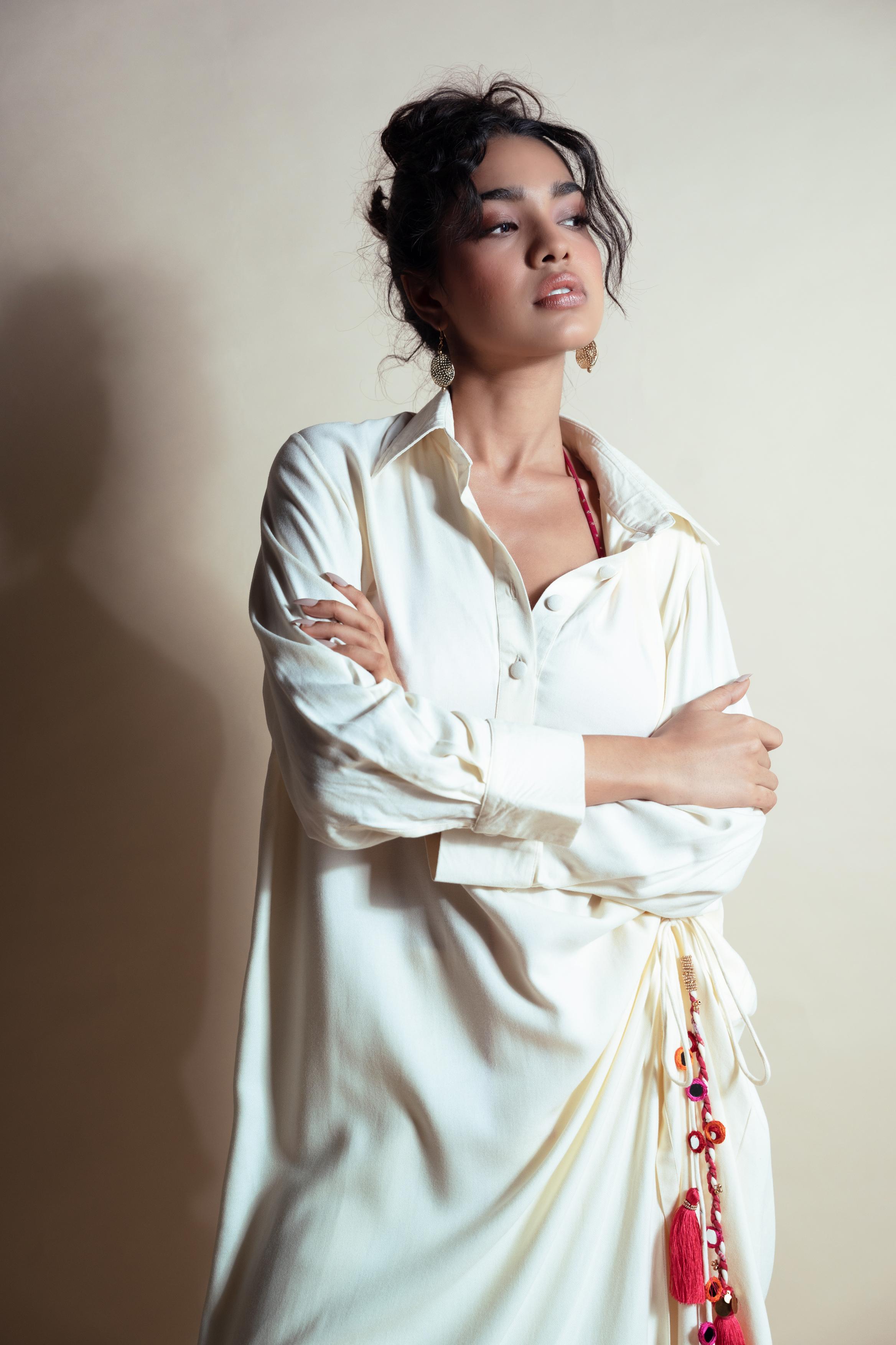 SEA-SALT LONG SHIRT DRESS