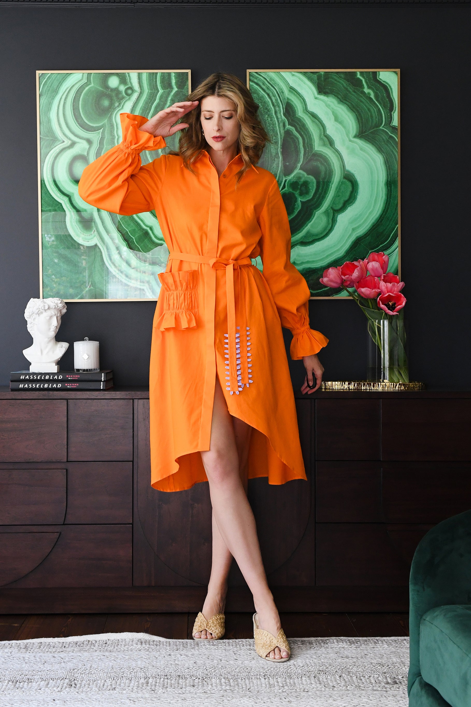 Mango Poplin Shirt Dress