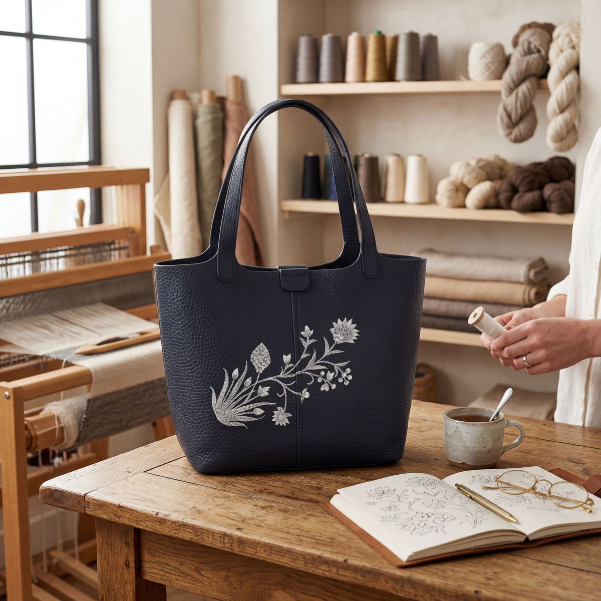 Black Gul Poshem Tote