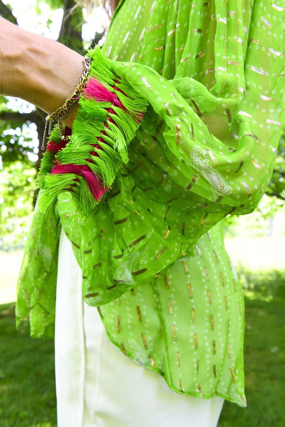 Lime Light Bandhini Kimono Shirt