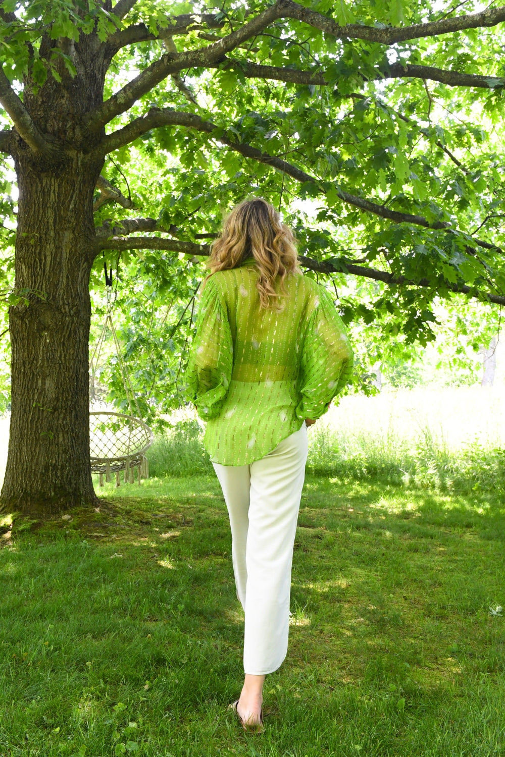 Lime Light Bandhini Kimono Shirt