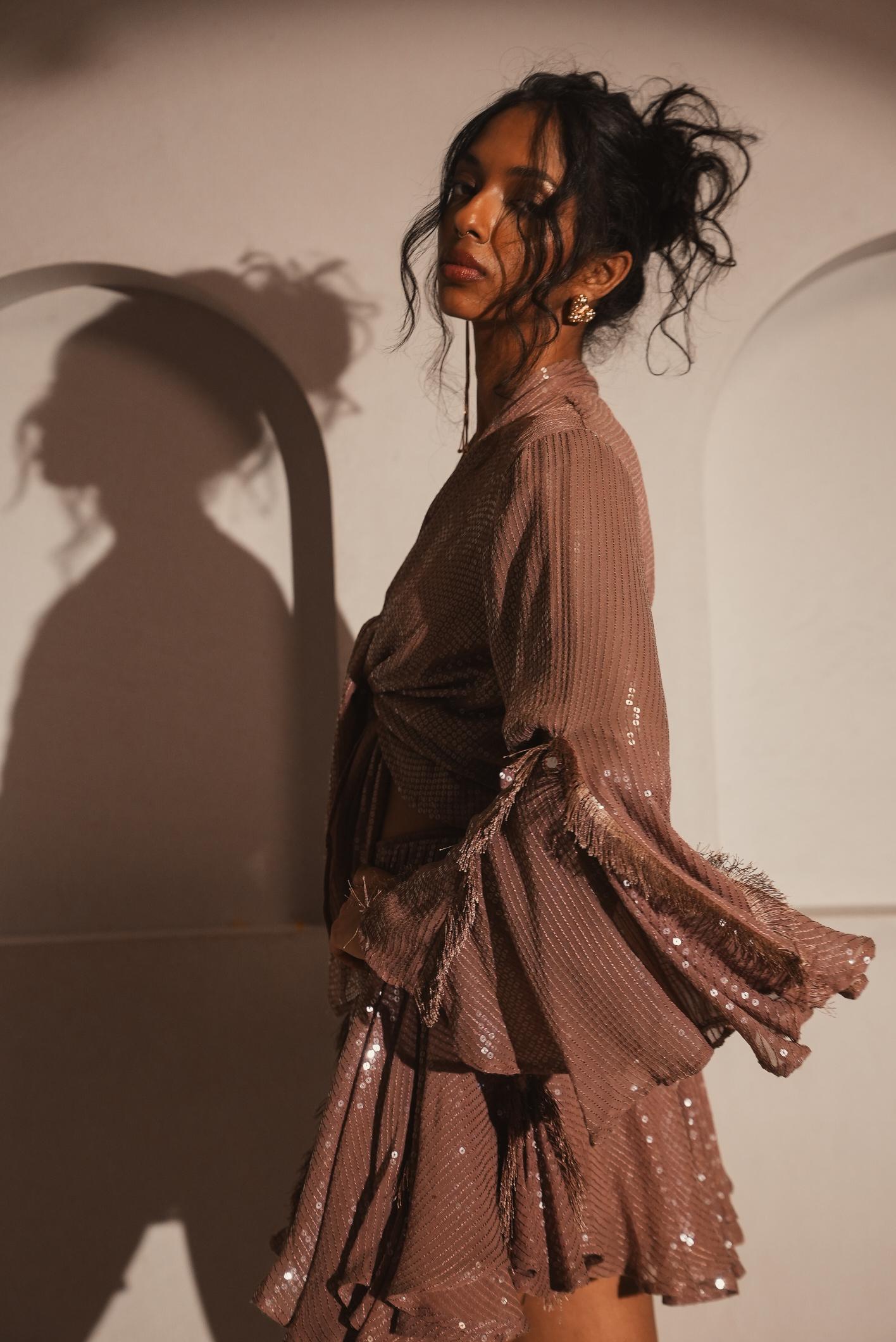 Morganite Sequins Shrug