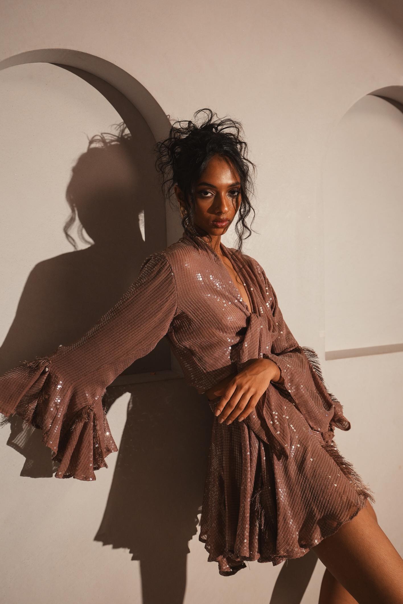 Morganite Sequins Shrug