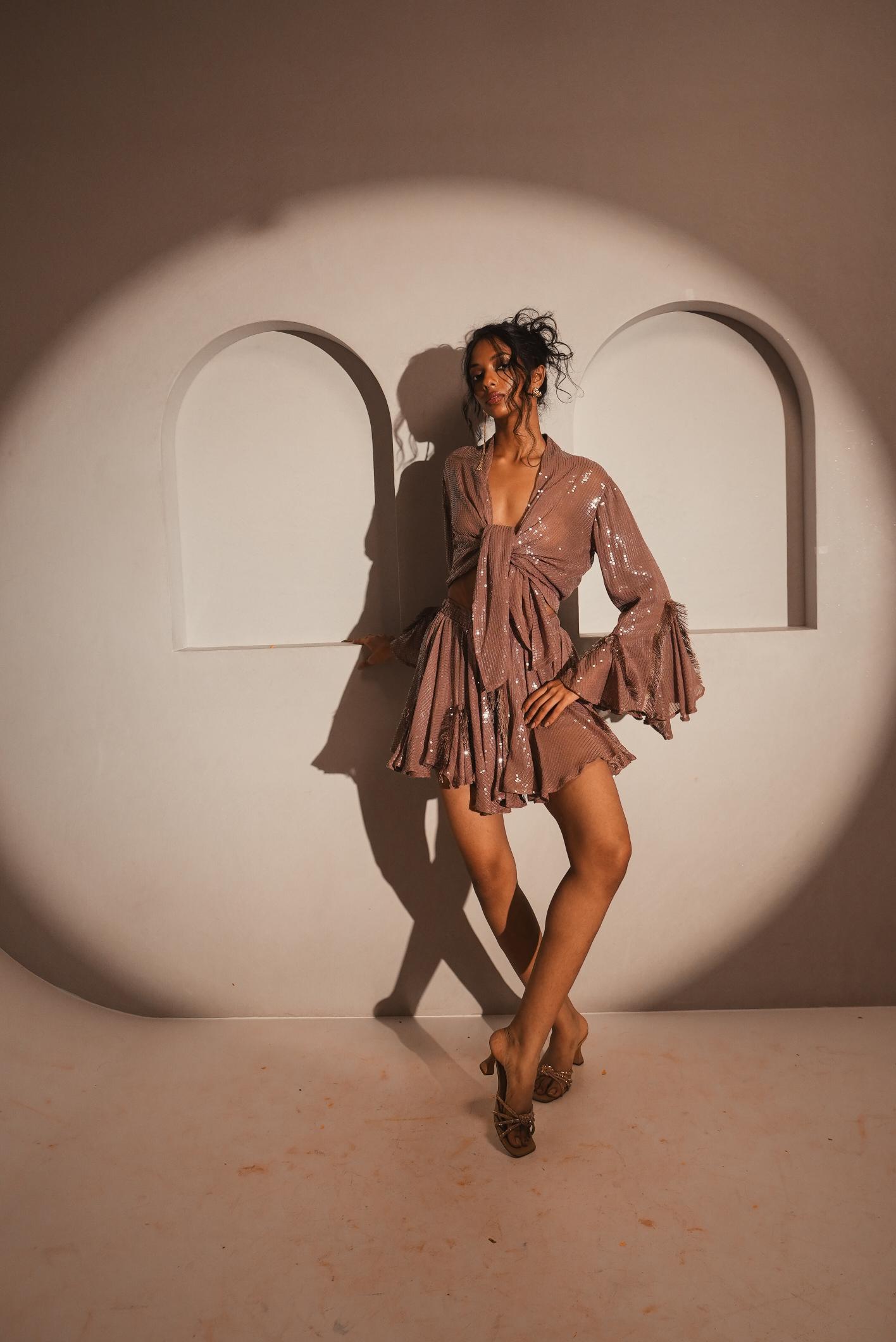 Morganite Sequins Shrug