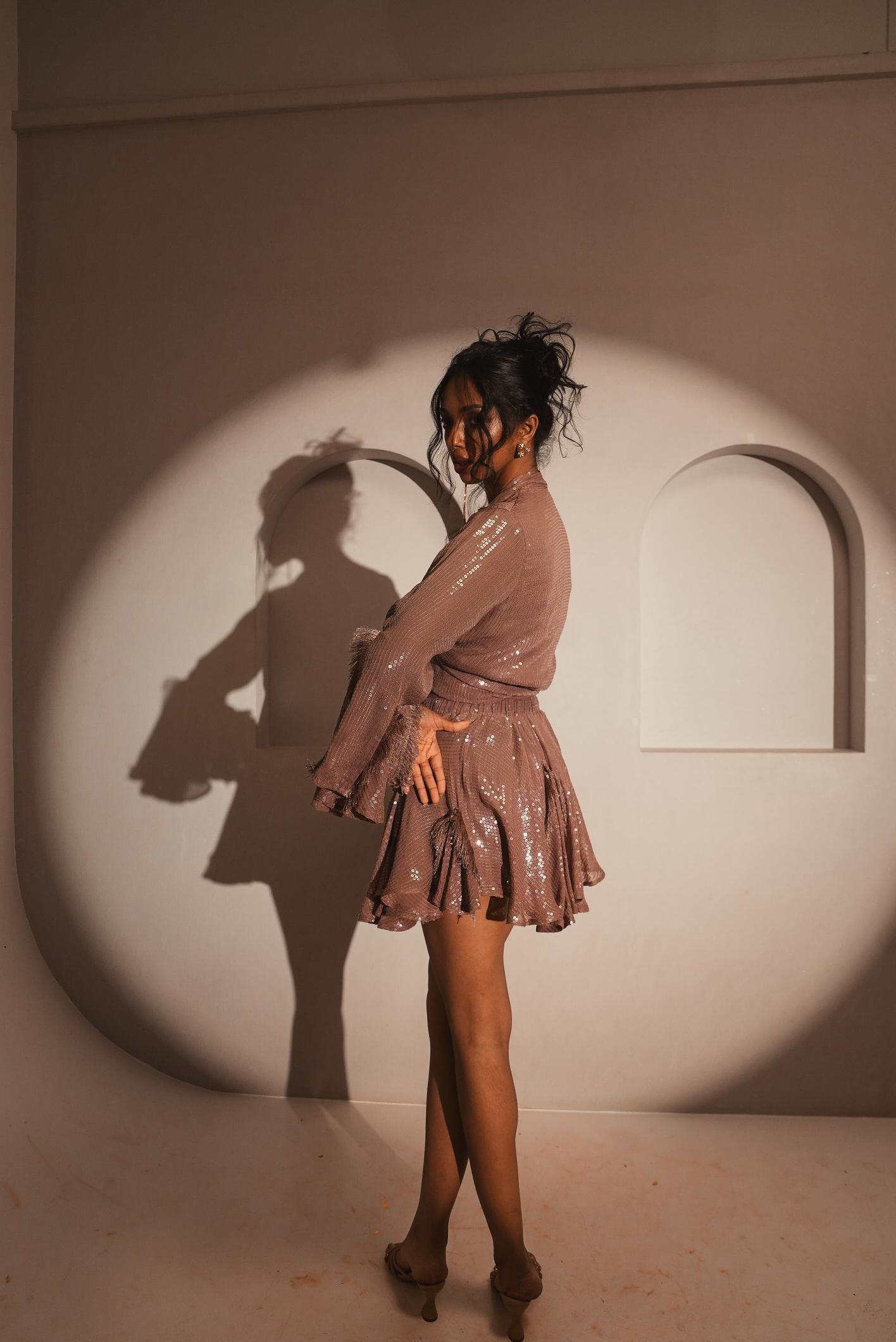 Morganite Sequins Skorts