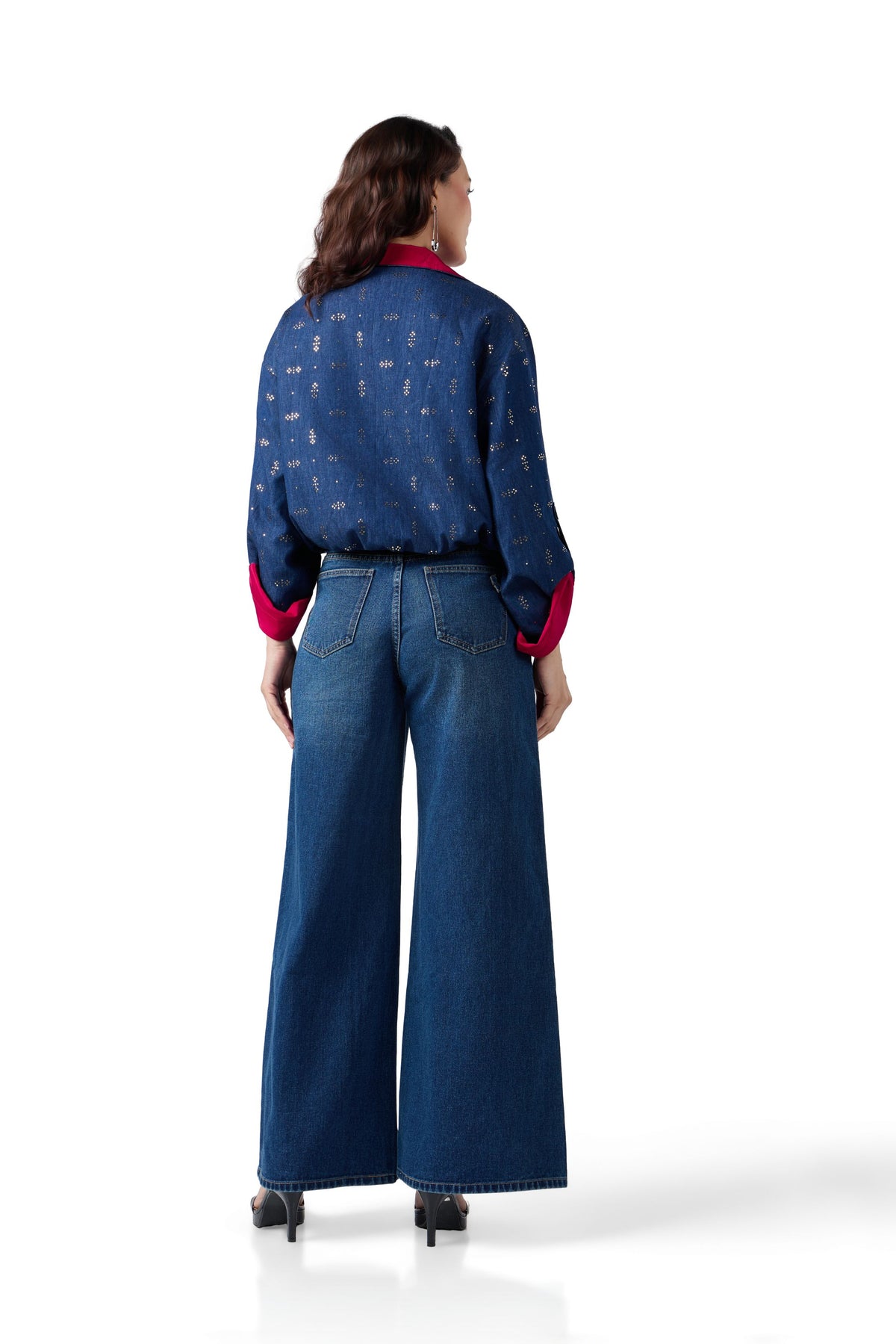 INDIGO MUKAISH FUNNEL NECK BOMBER