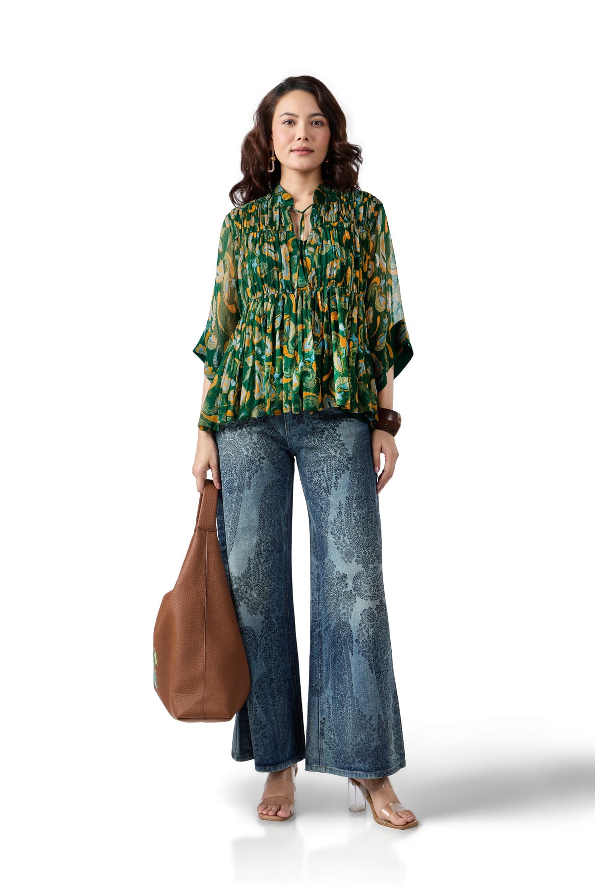 DANDELION PAISLEY LAYERED TOP