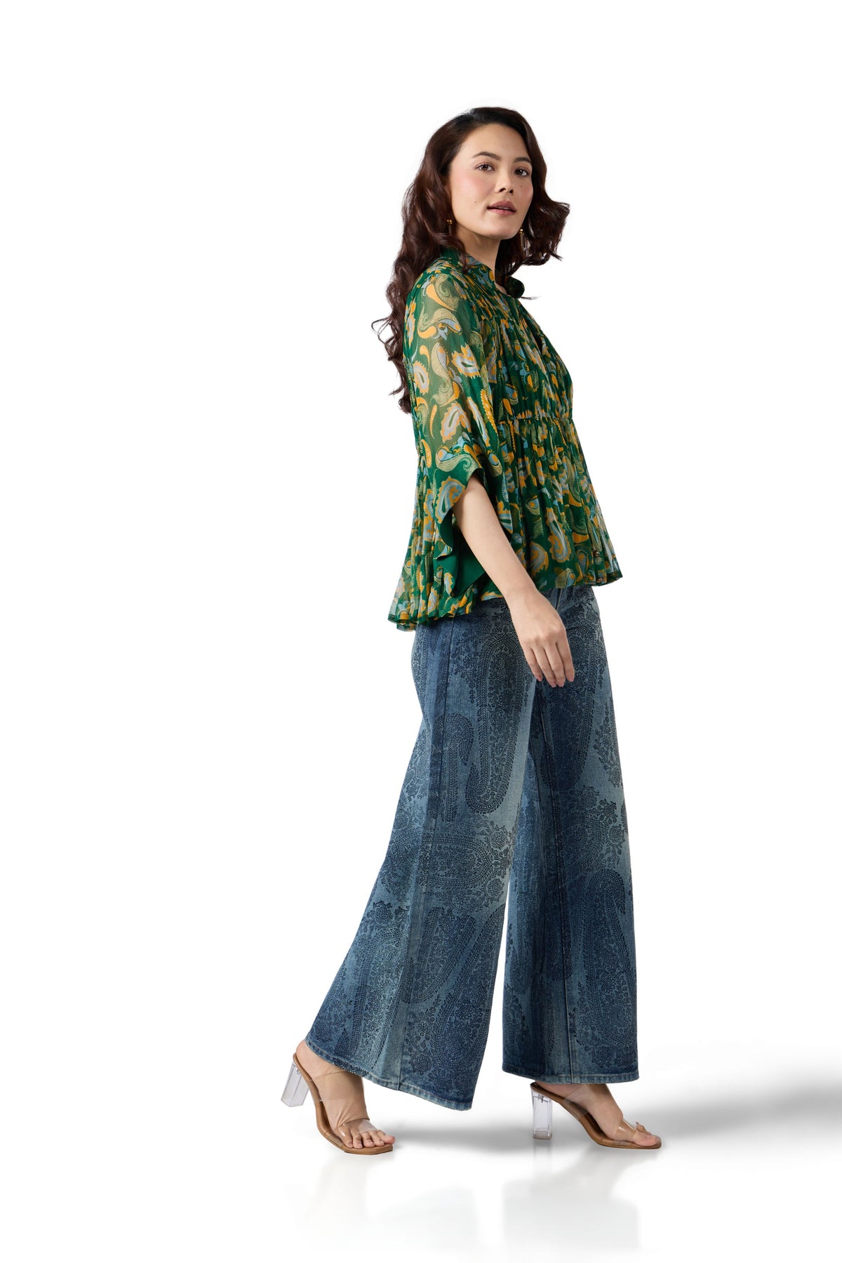 DANDELION PAISLEY LAYERED TOP