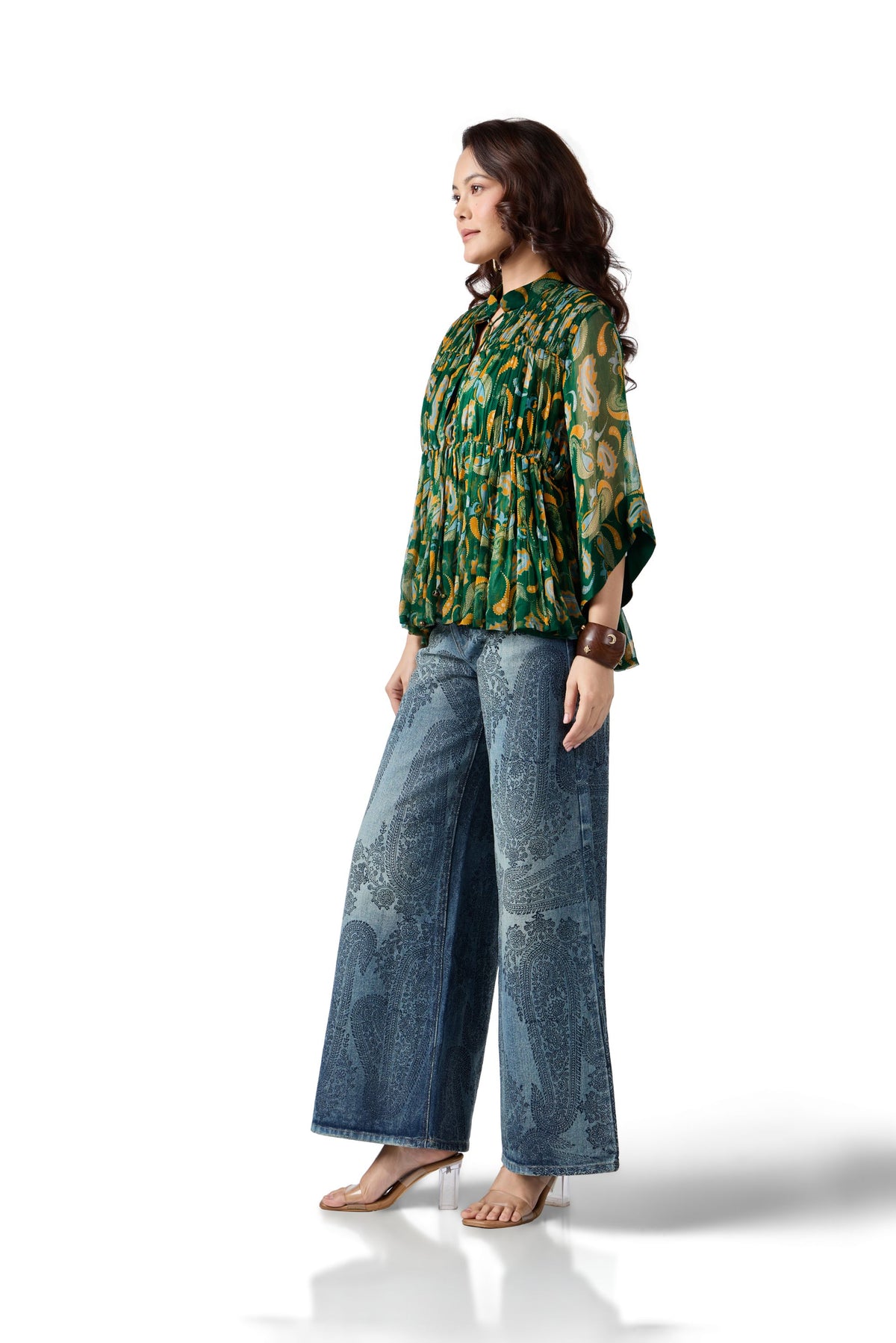 DANDELION PAISLEY LAYERED TOP