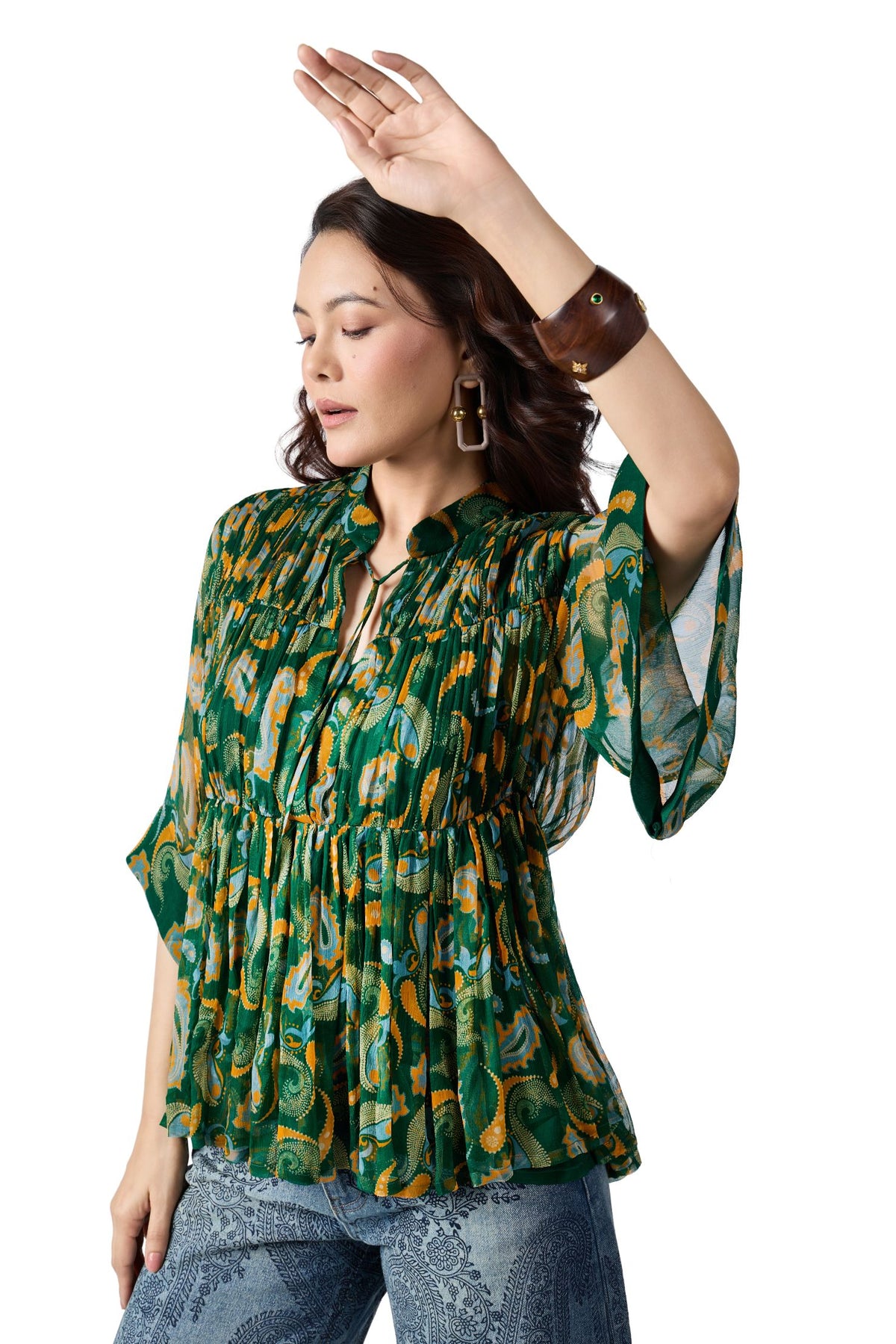 DANDELION PAISLEY LAYERED TOP