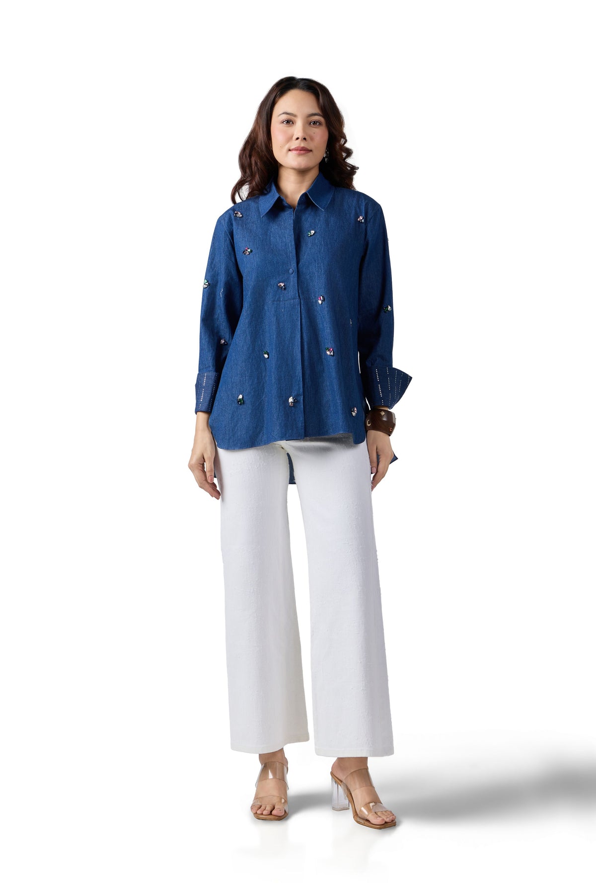 GEM CRUSH TENCEL DENIM SHIRT