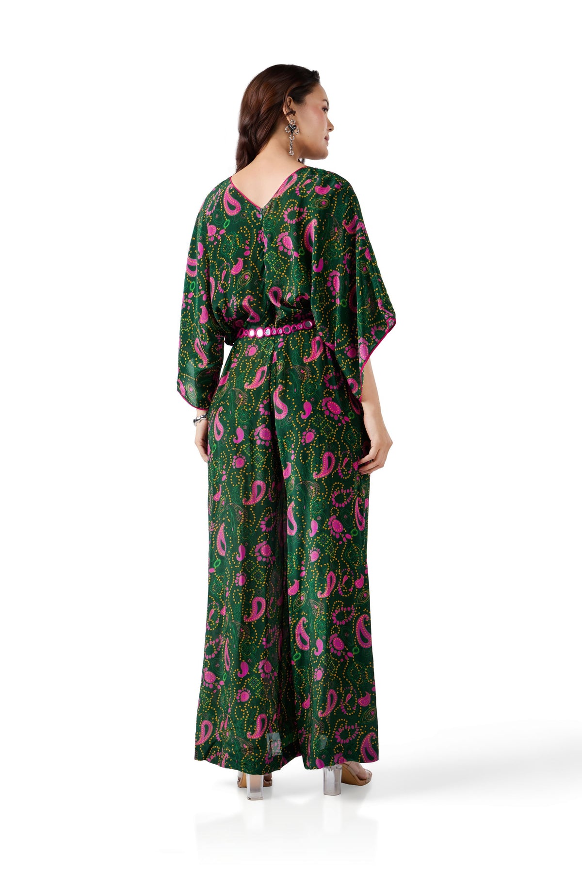BANDHANI PAISLEY KAFTAN JUMPSUIT