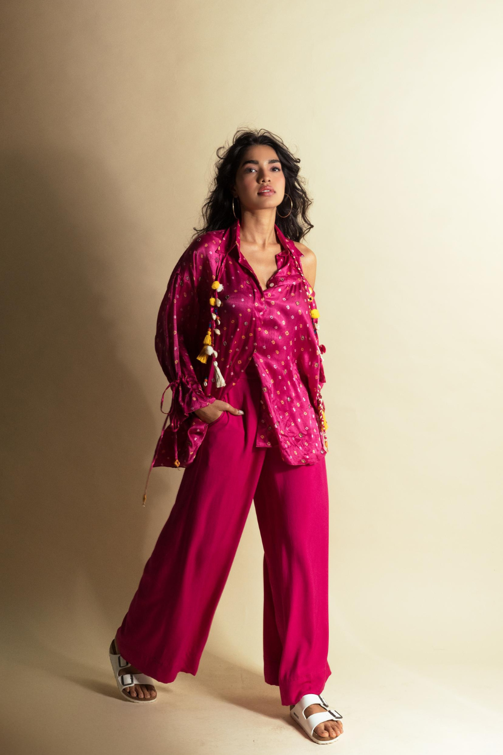 HOT STRAWBERRY FLARED PANT