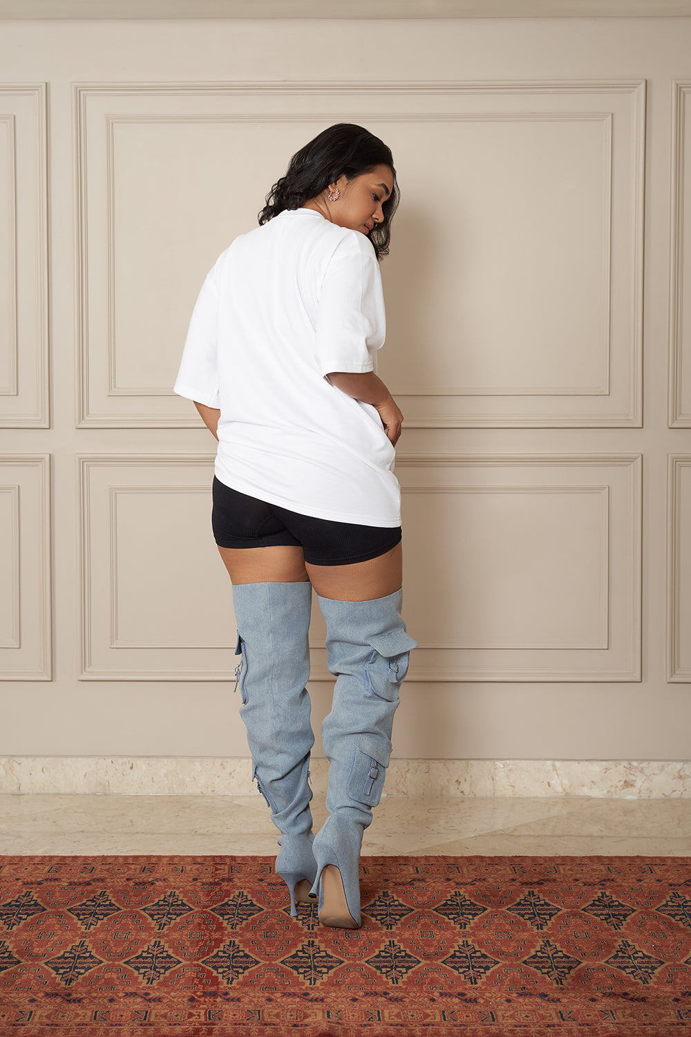 White Safety Pin Tee