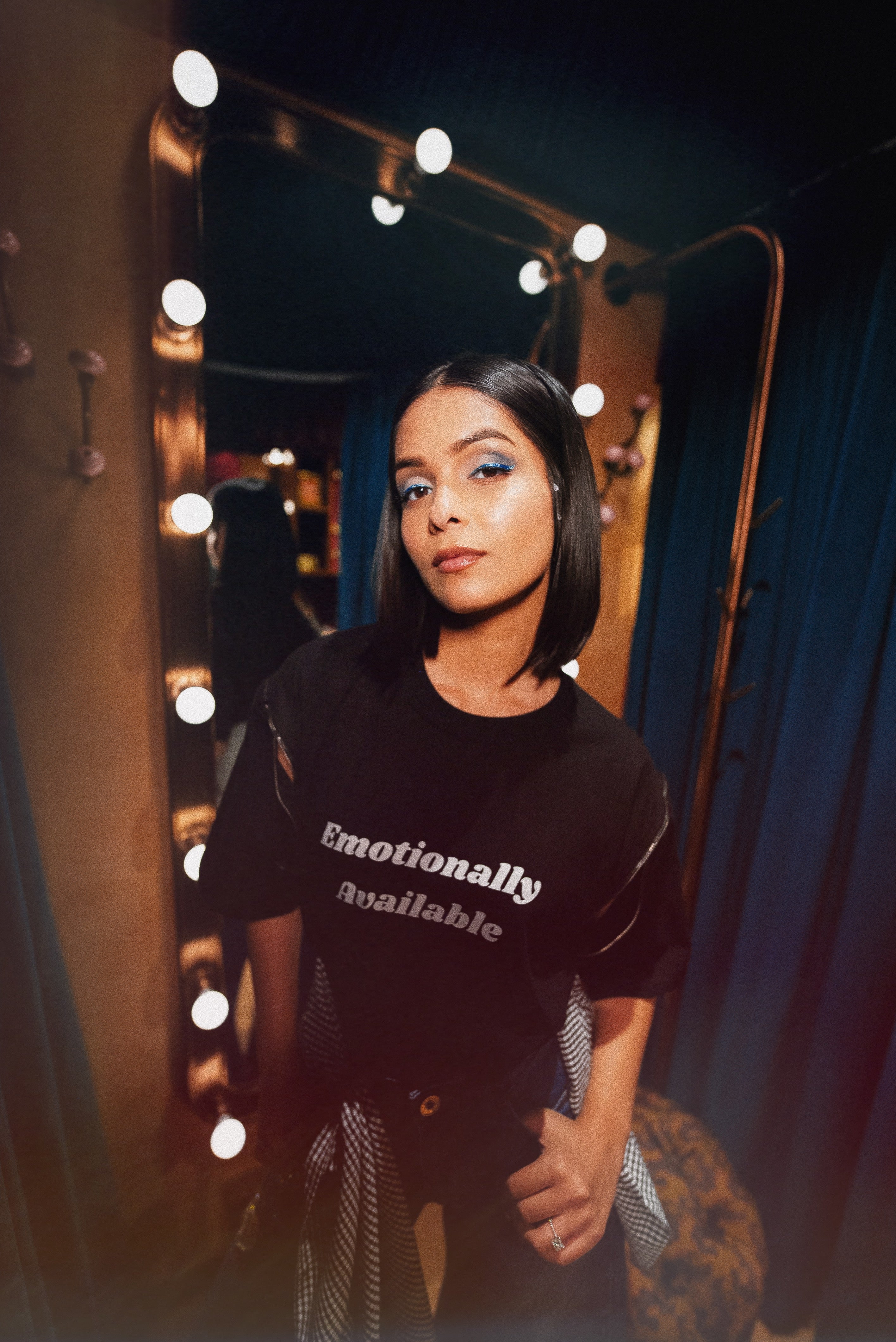 Black Emotionally Available Zipper Tee