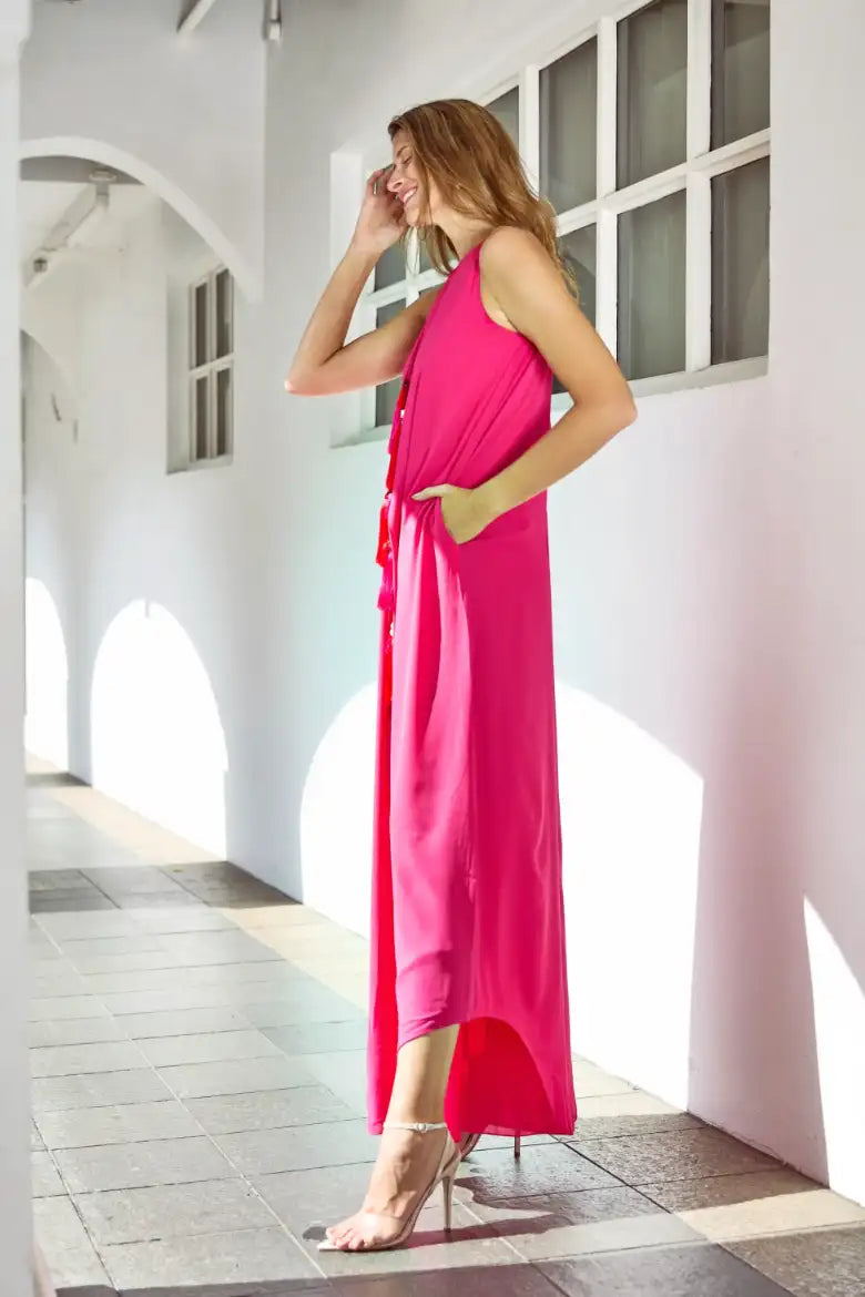 Pink Halter Jumpsuit