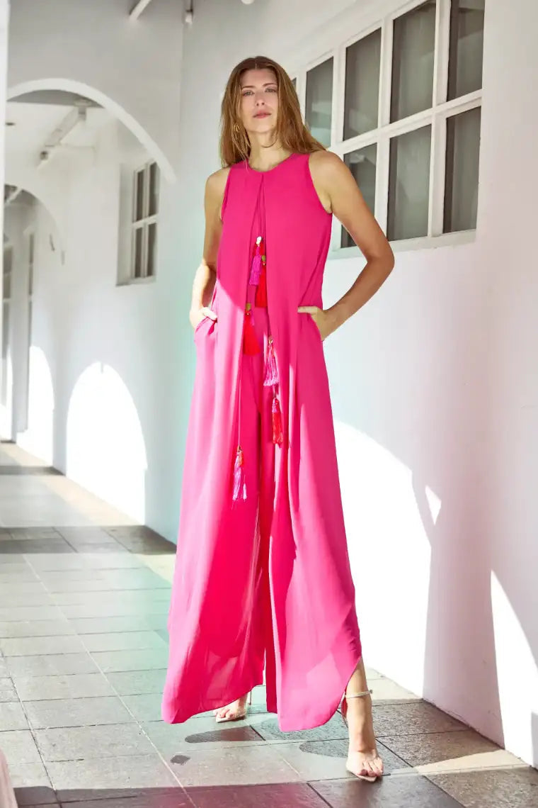 Pink Halter Jumpsuit