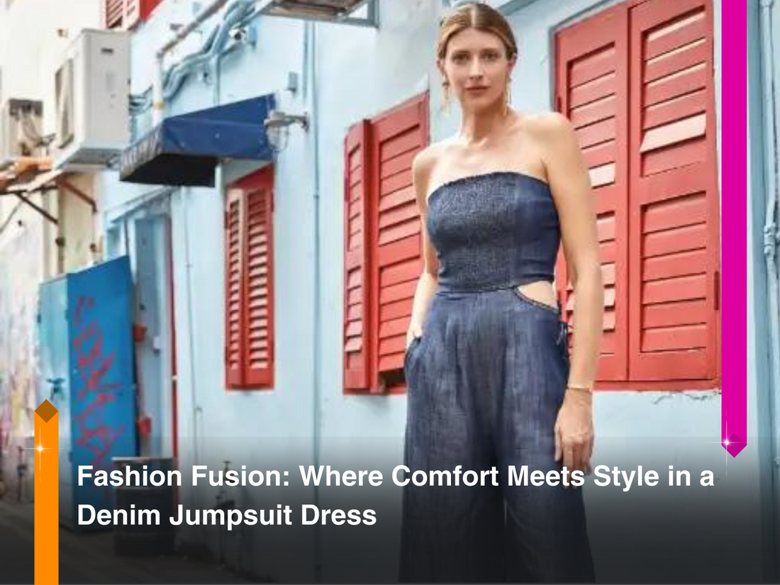 Fashion Fusion Where Comfort Meets Style in a Denim Jumpsuit Dress