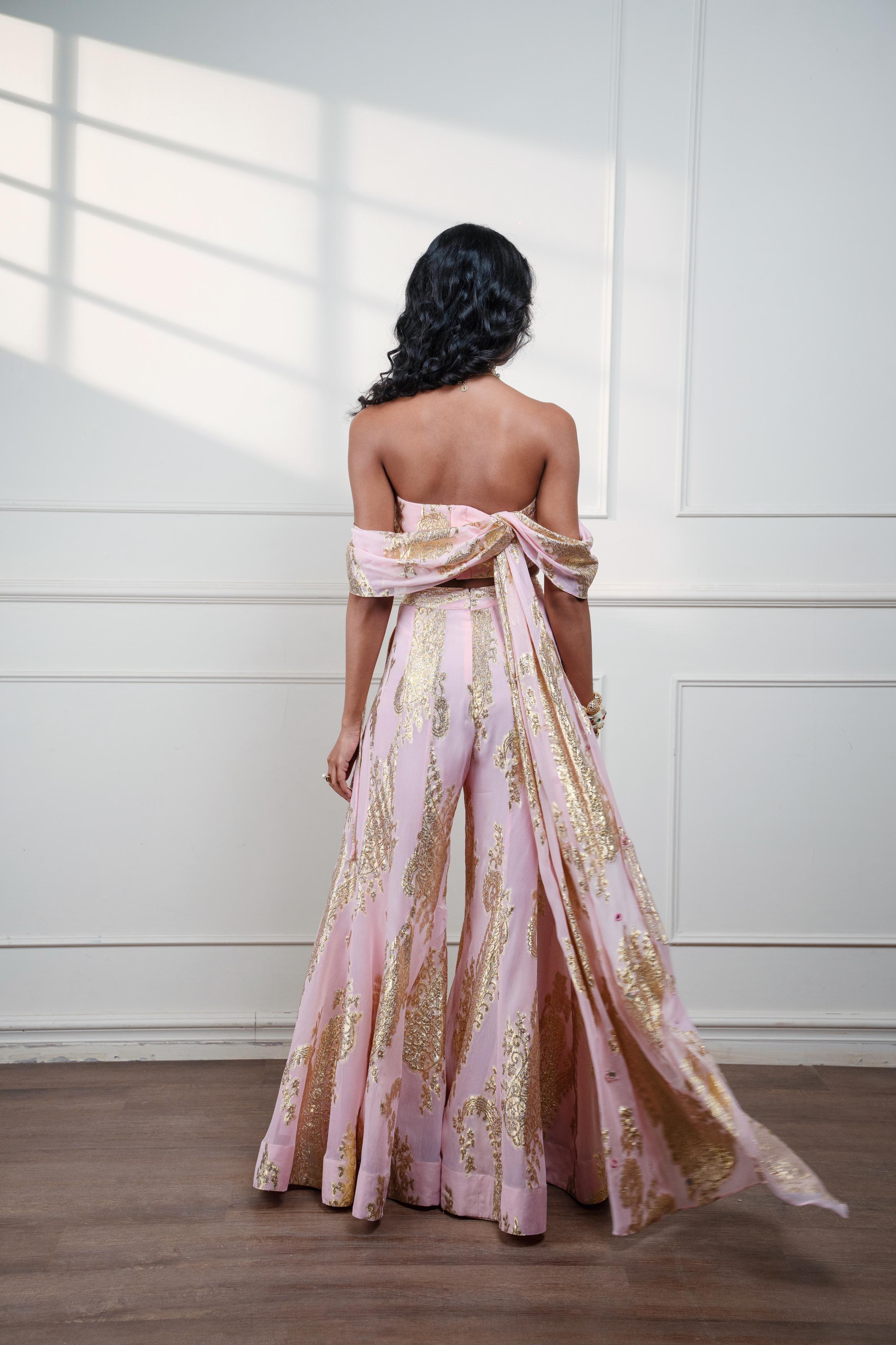 Petal Paisley Cascade Bustier at Style Junkiie