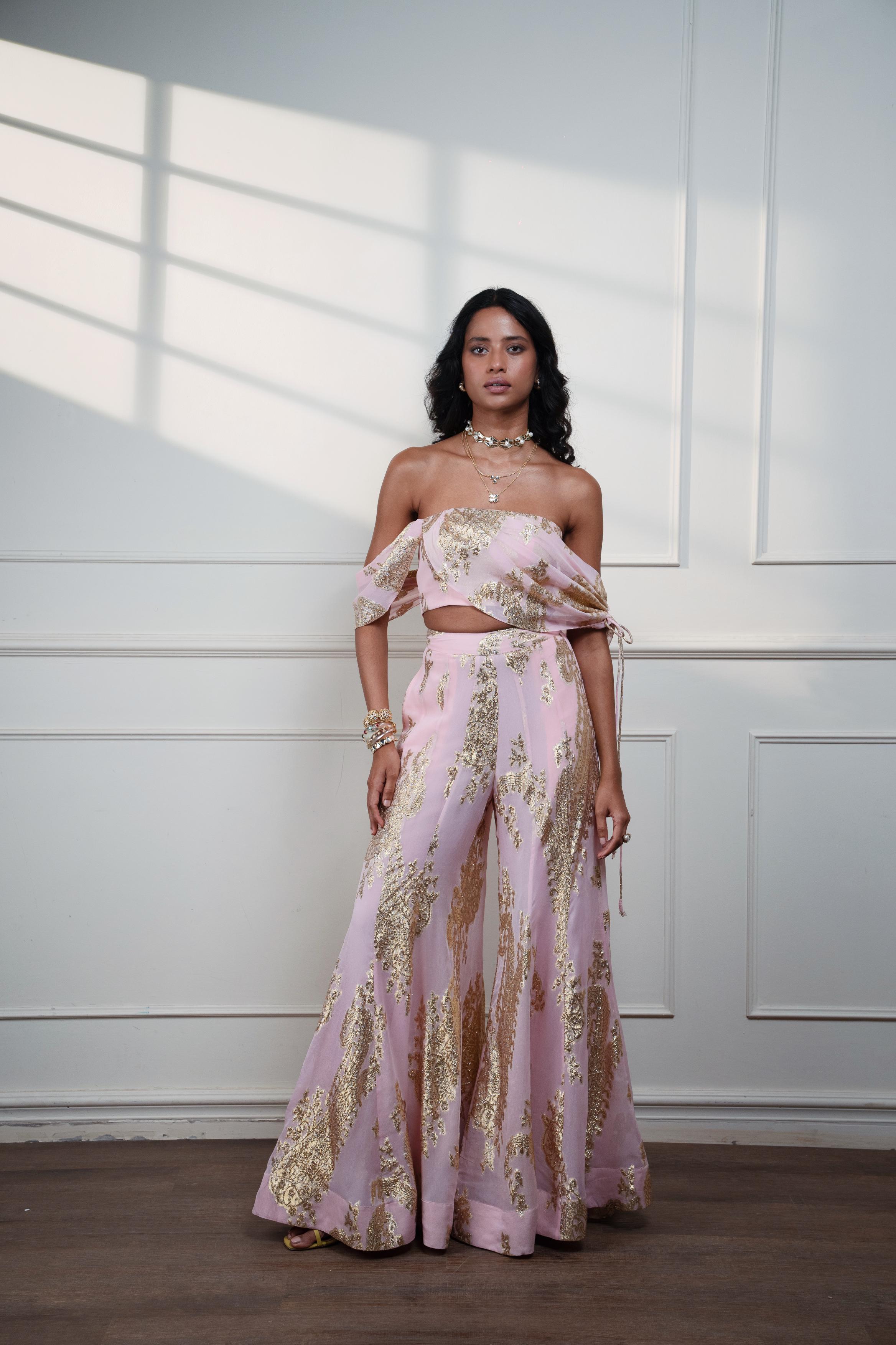 Petal Paisley Cascade Bustier at Style Junkiie