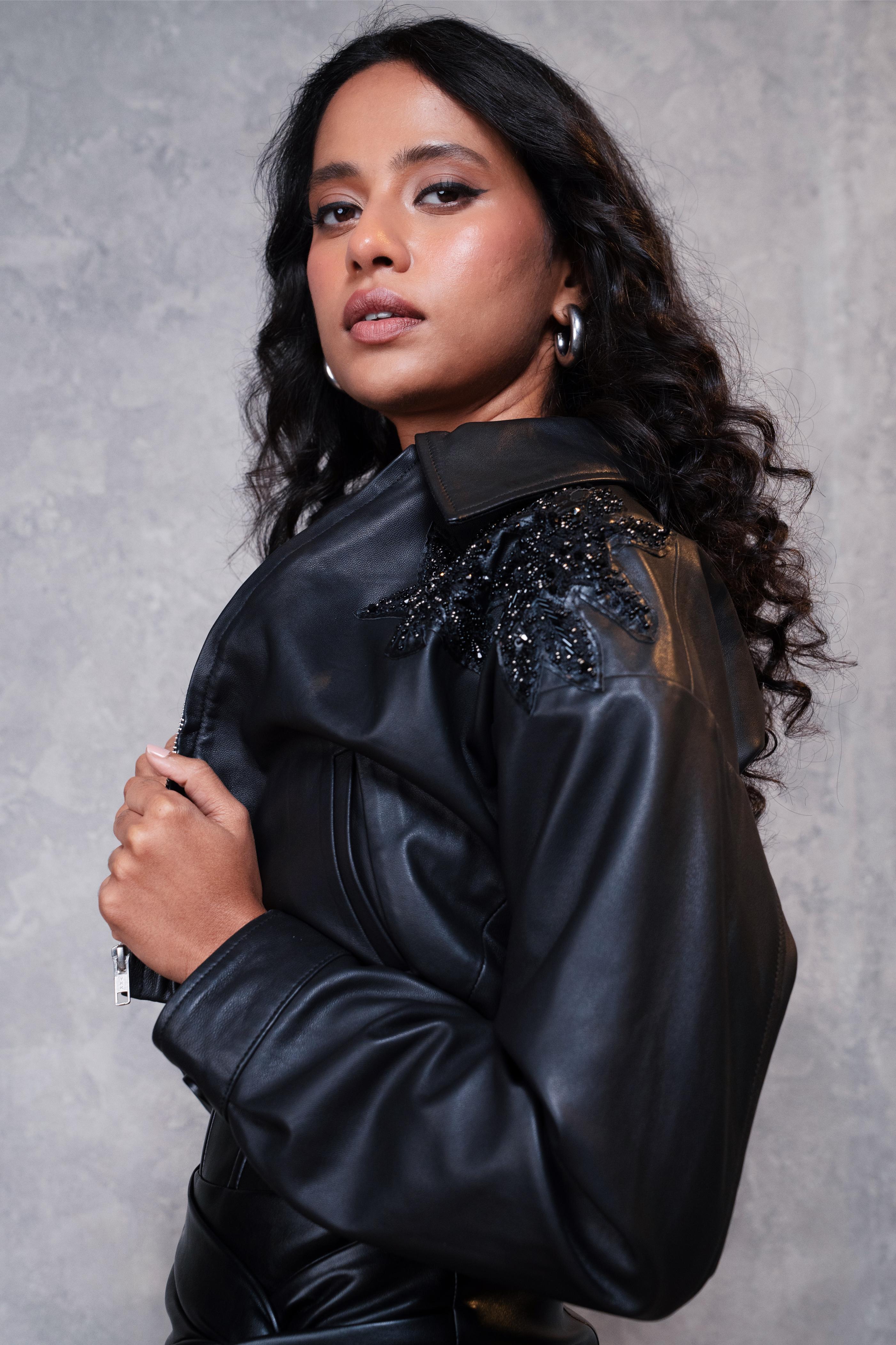 Kaari Cropped Bomber Jacket